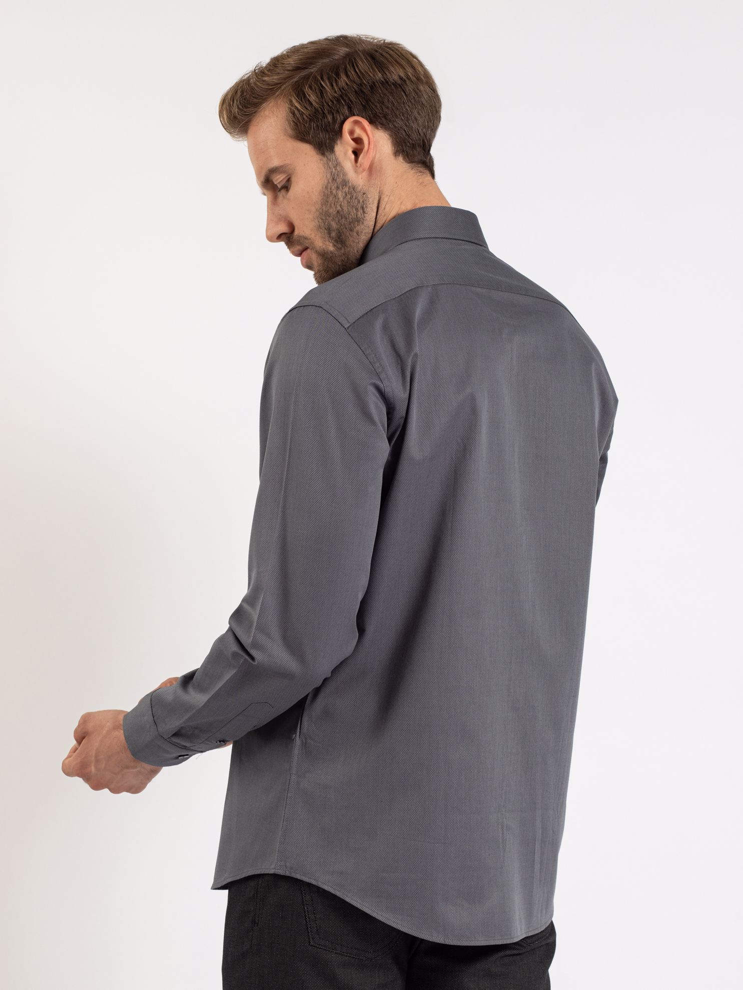 Karaca Erkek Slim Fit Gömlek-Antrasit. ürün görseli