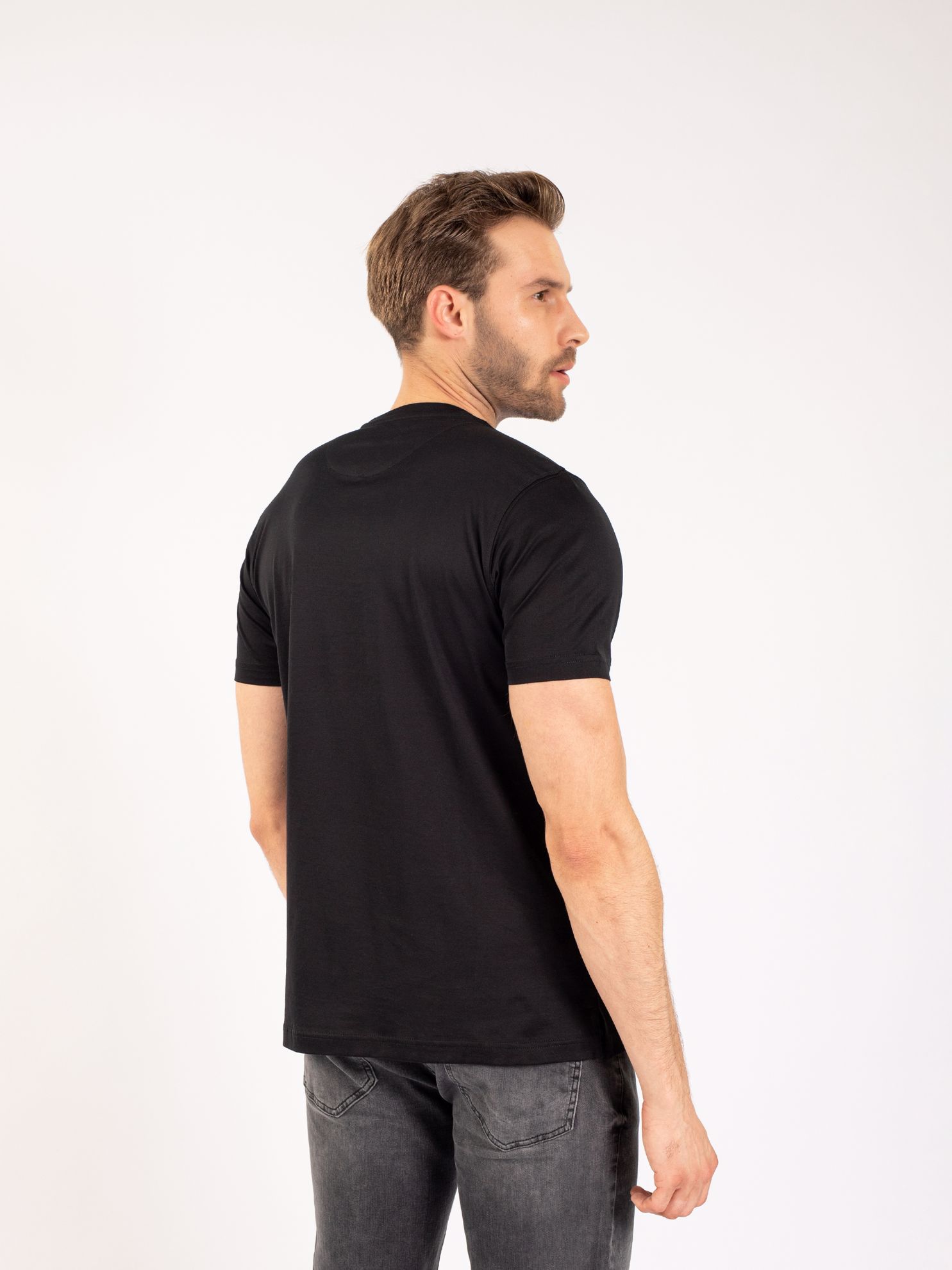 Karaca Erkek Slim Fit Tişört-Siyah. ürün görseli