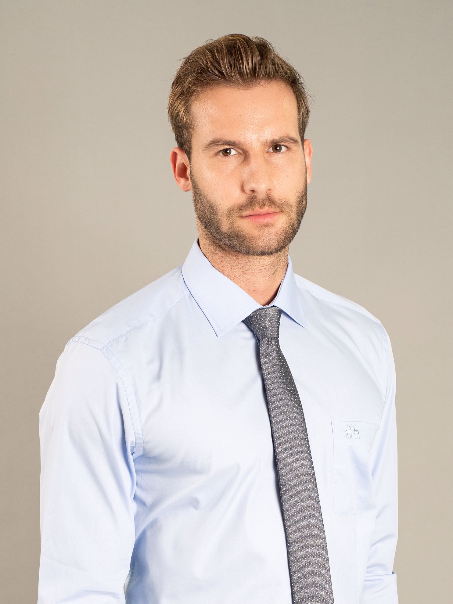 Karaca Erkek Regular Fit Gömlek-Açık Mavi. ürün görseli