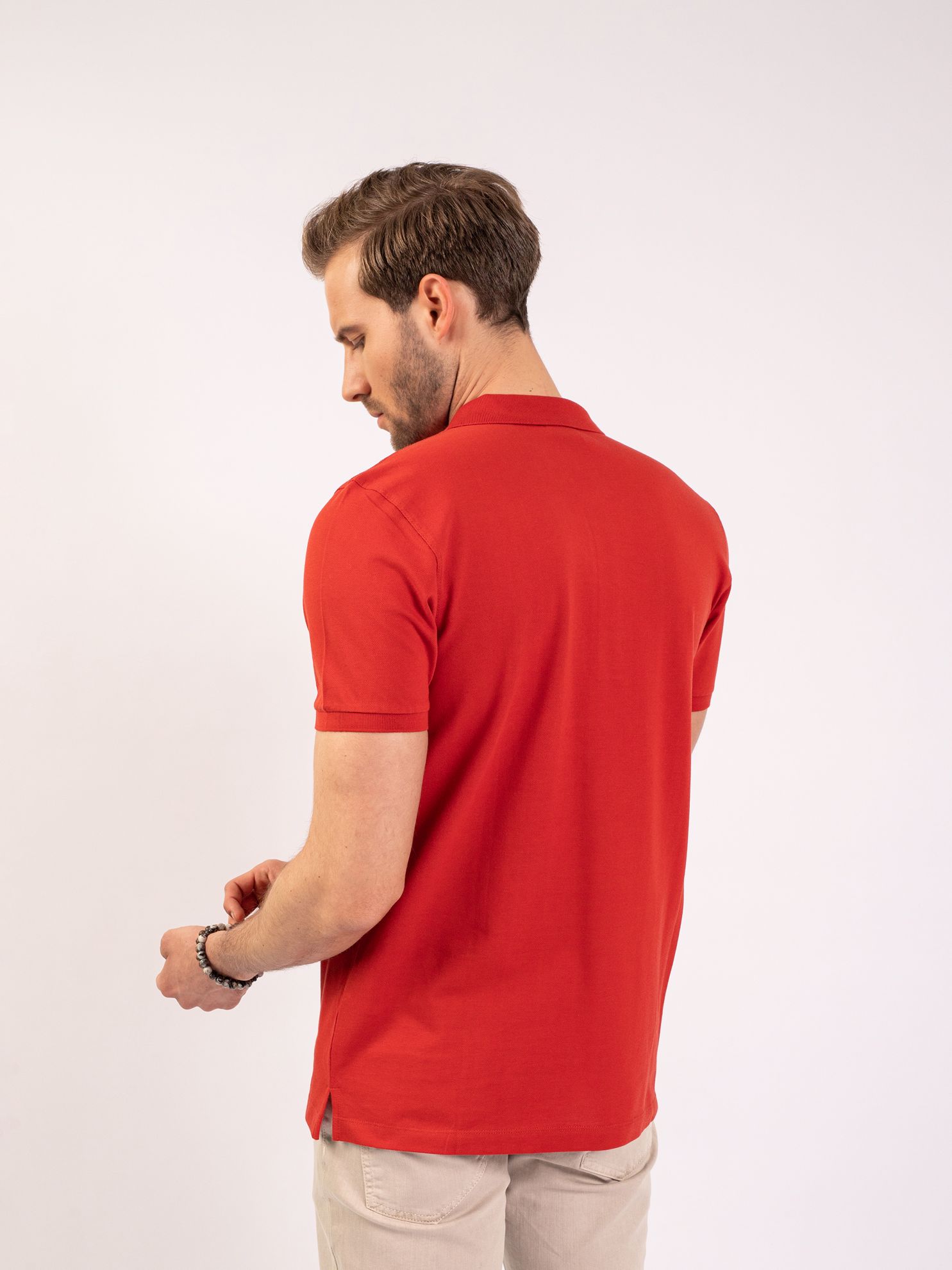 Karaca Erkek Slim Fit Polo Yaka Tişört-Kiremit. ürün görseli
