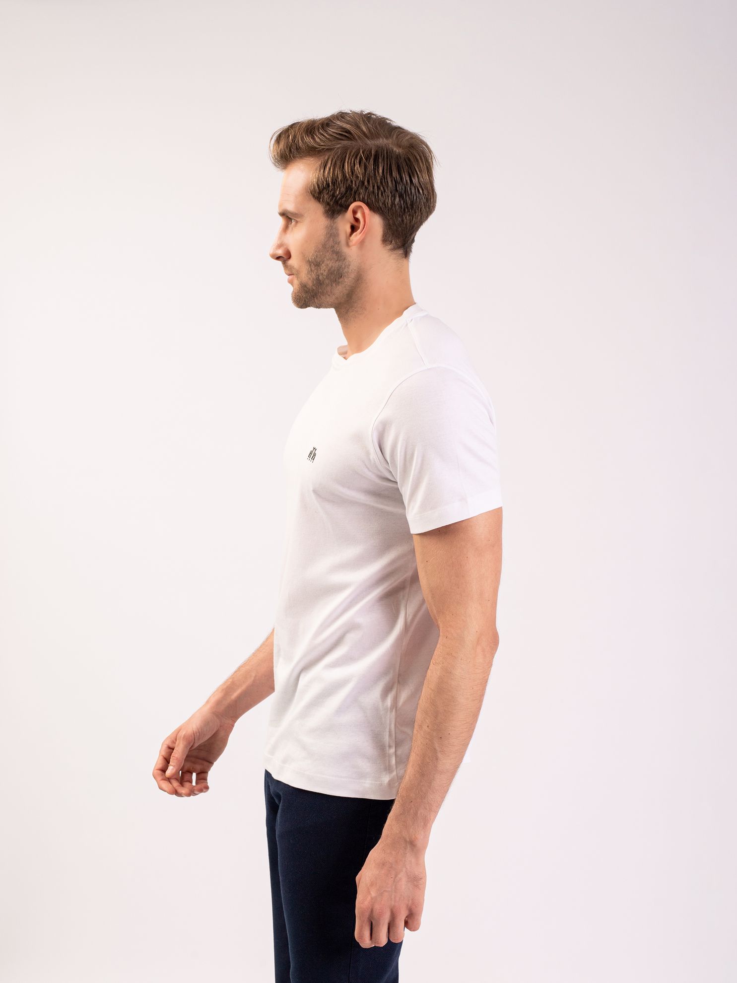 Karaca Erkek Slim Fit Tişört-Beyaz. ürün görseli