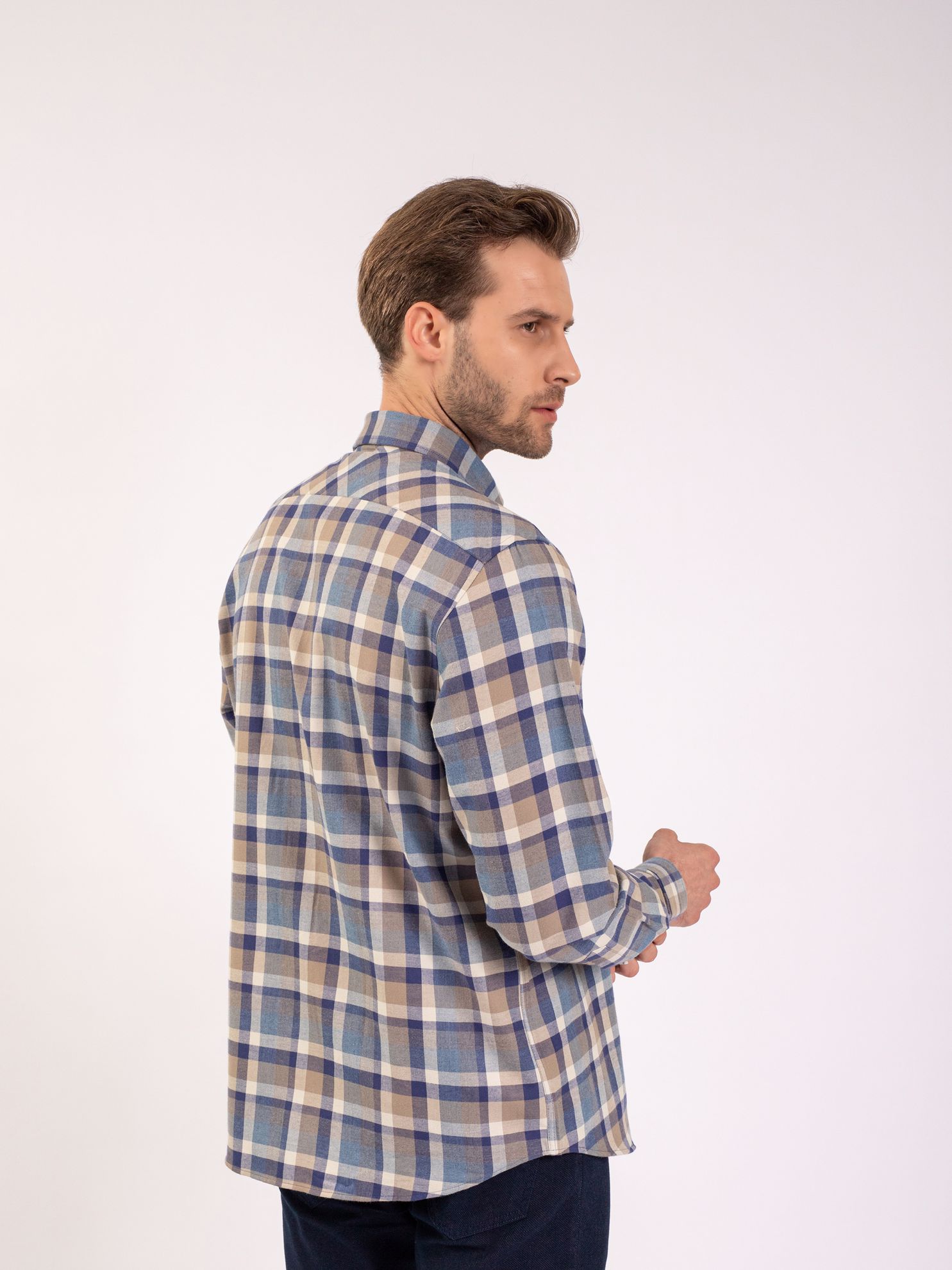 Karaca Erkek Regular Fit Gömlek-Mavi. ürün görseli