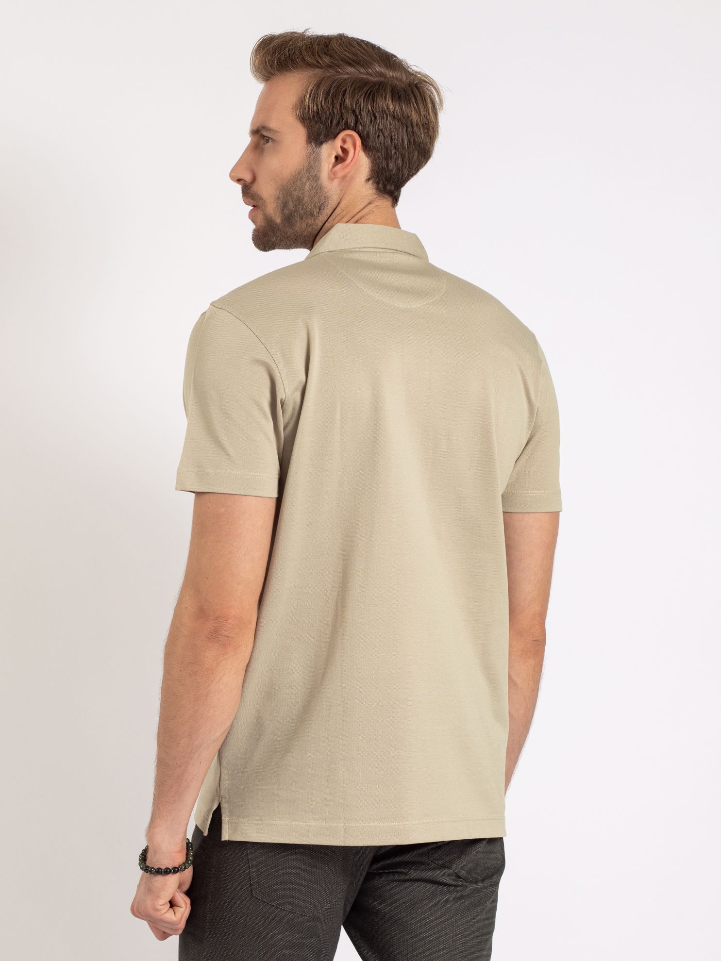 Karaca Erkek Regular Fit Polo Yaka Tişört-Taş. ürün görseli
