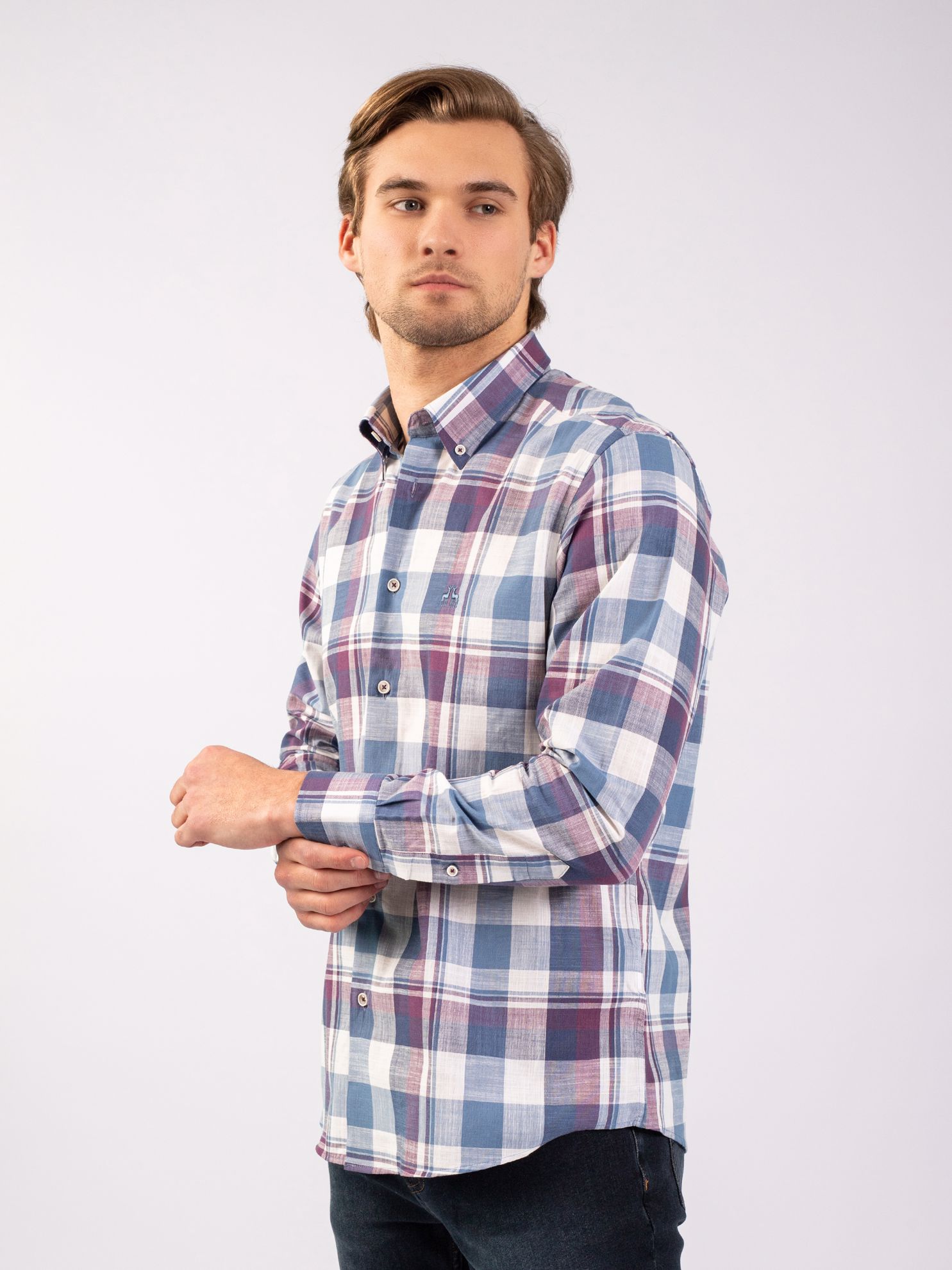 Karaca Erkek Regular Fit Gömlek-Bordo. ürün görseli