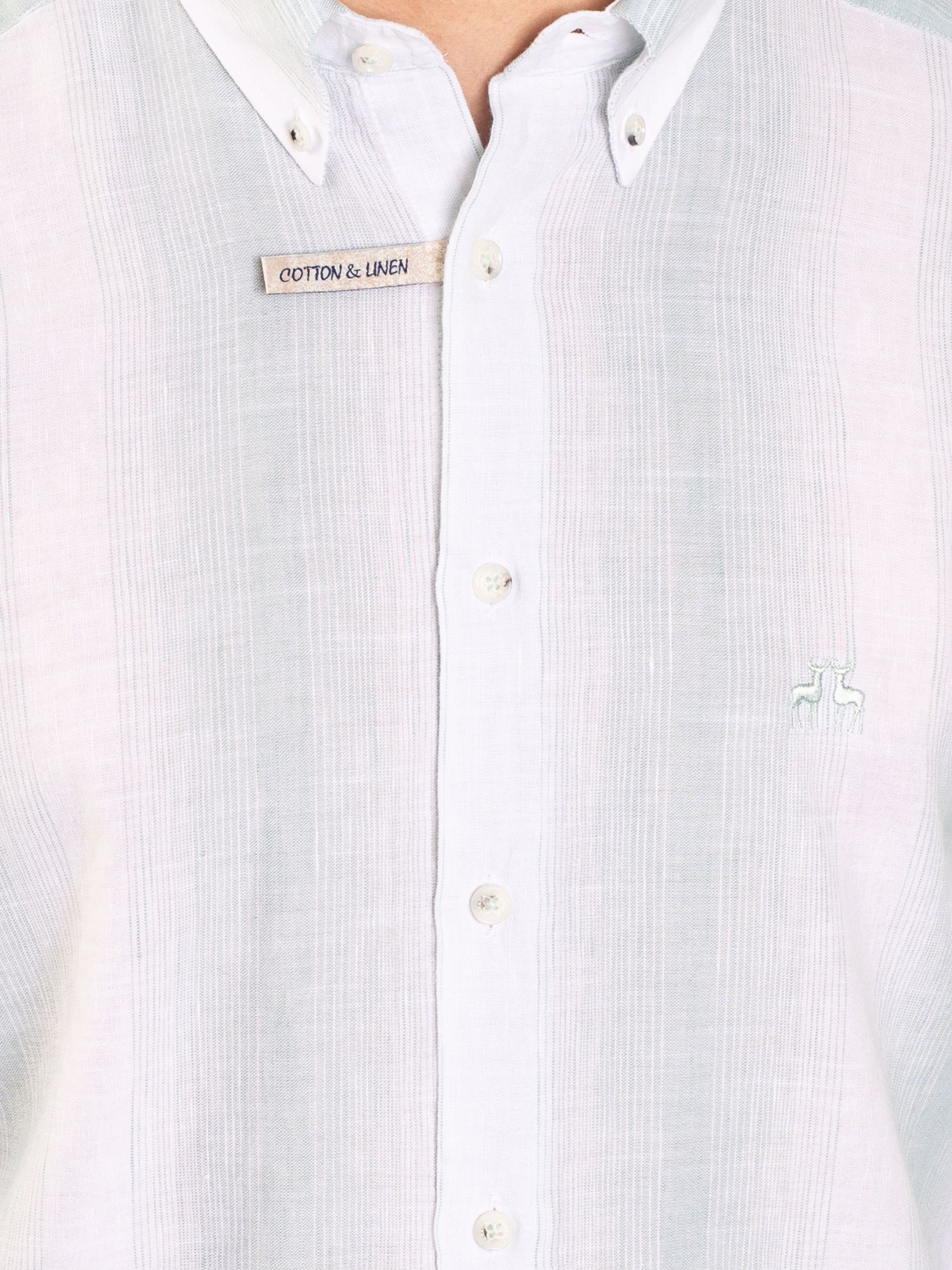 Karaca Erkek Slim Fit Gömlek-Açık Yeşil. ürün görseli