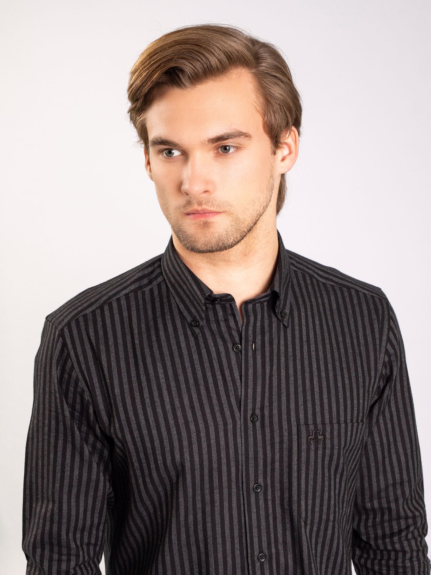 Karaca Erkek Regular Fit Gömlek-Siyah. ürün görseli