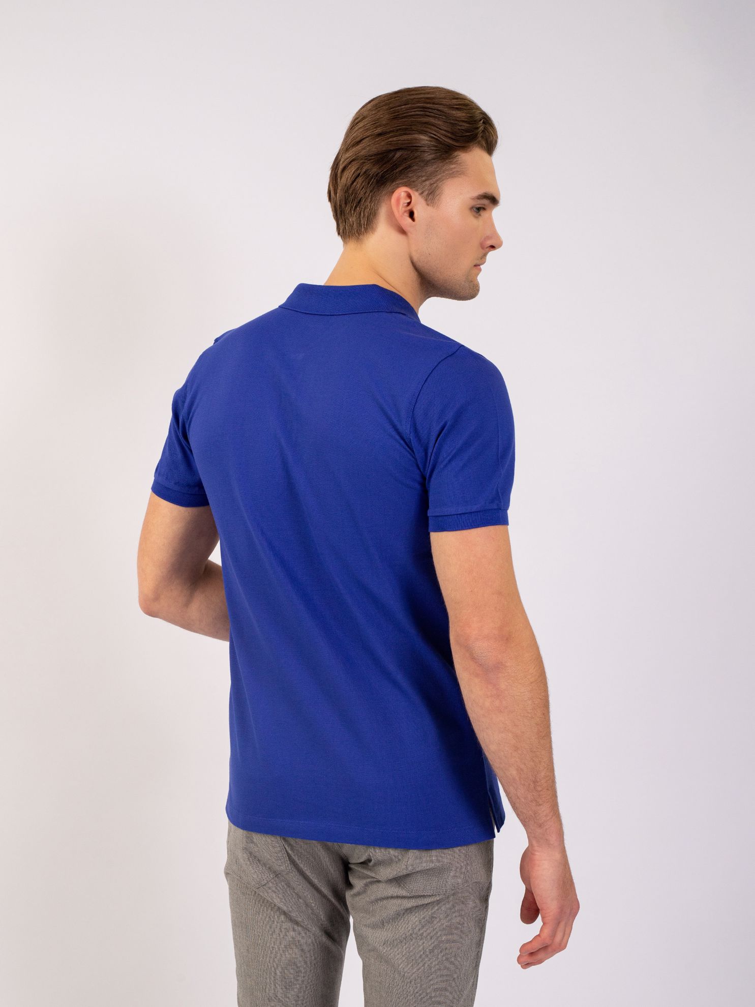 Karaca Erkek Slim Fit Polo Yaka Tişört-Saks Mavi. ürün görseli