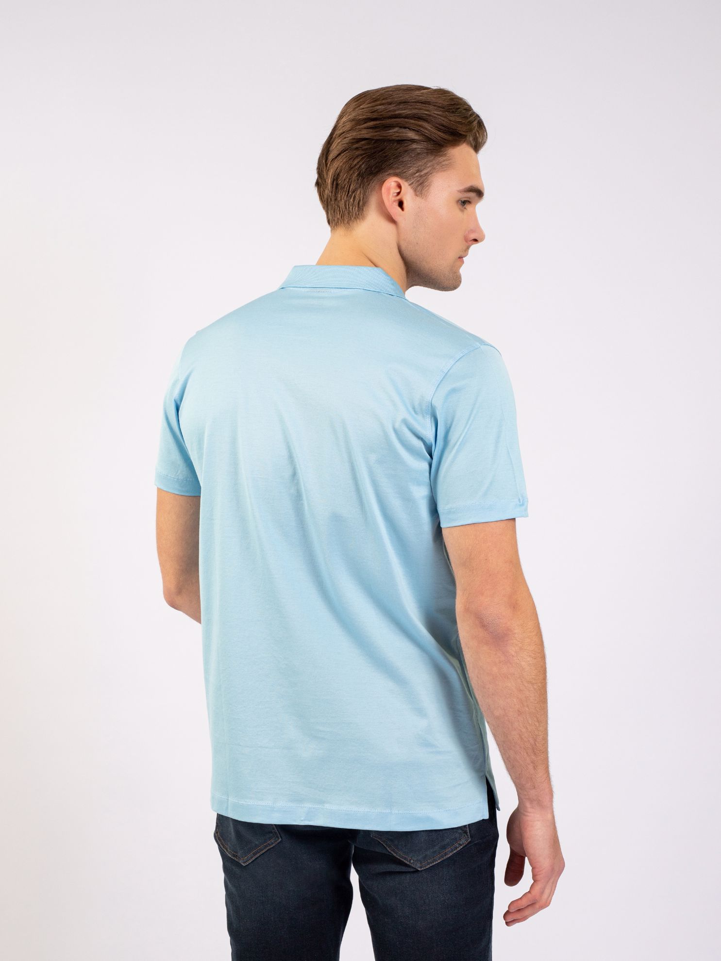 Karaca Erkek Regular Fit Polo Yaka Tişört-Açık Mavi. ürün görseli