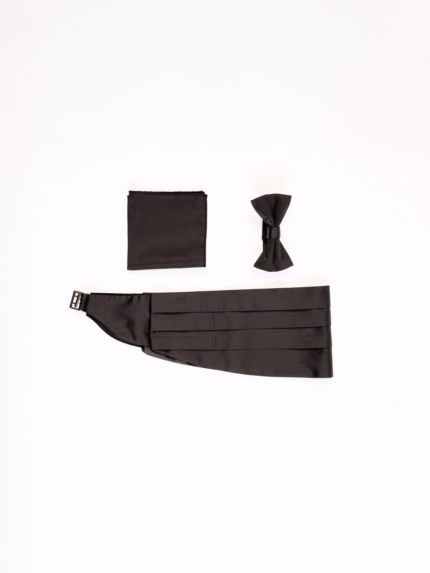 Karaca Erkek Papyon Kuşak Mendil Set-Siyah. ürün görseli