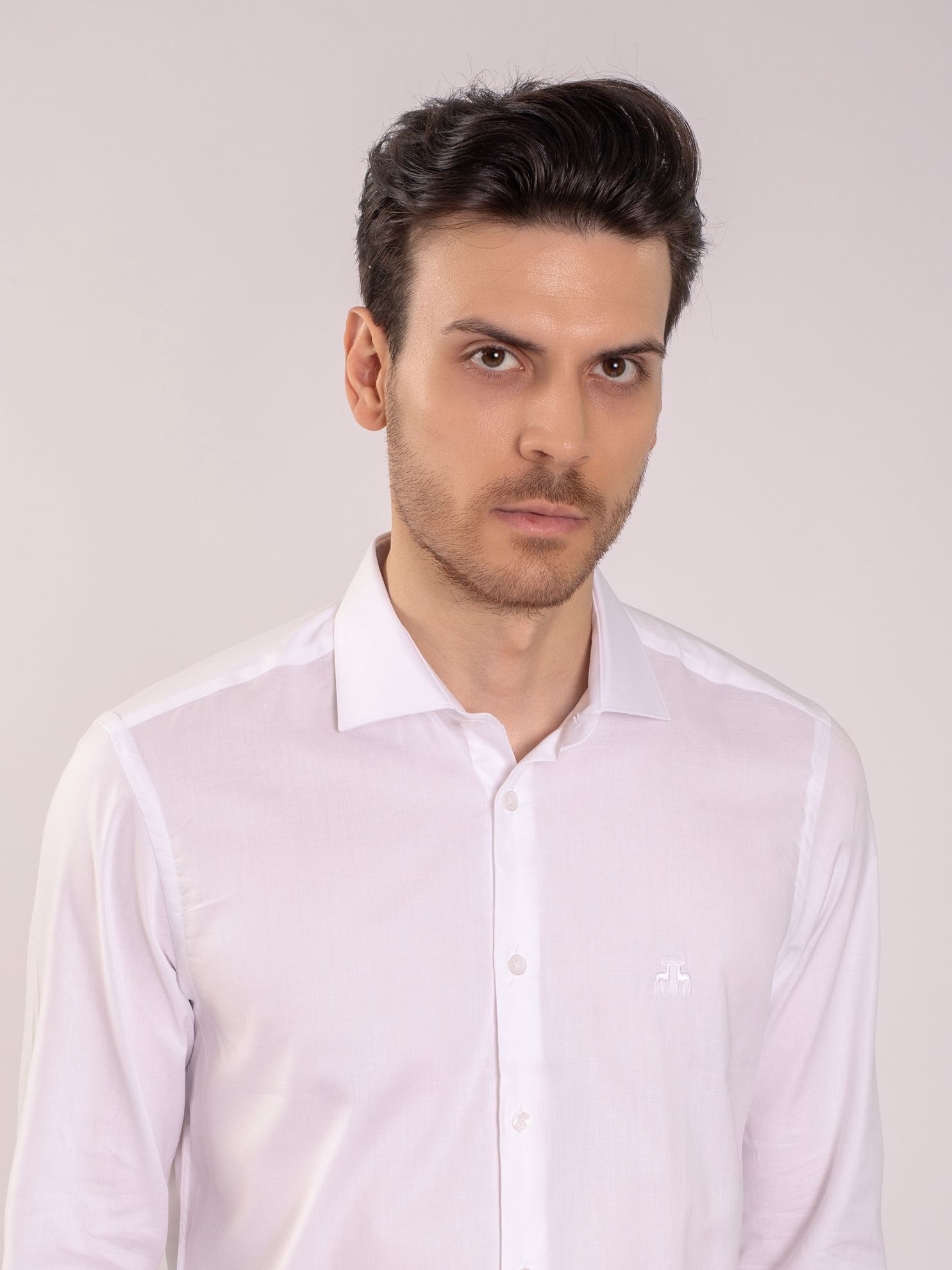 Karaca Erkek Slim Fit Gömlek-Beyaz. ürün görseli