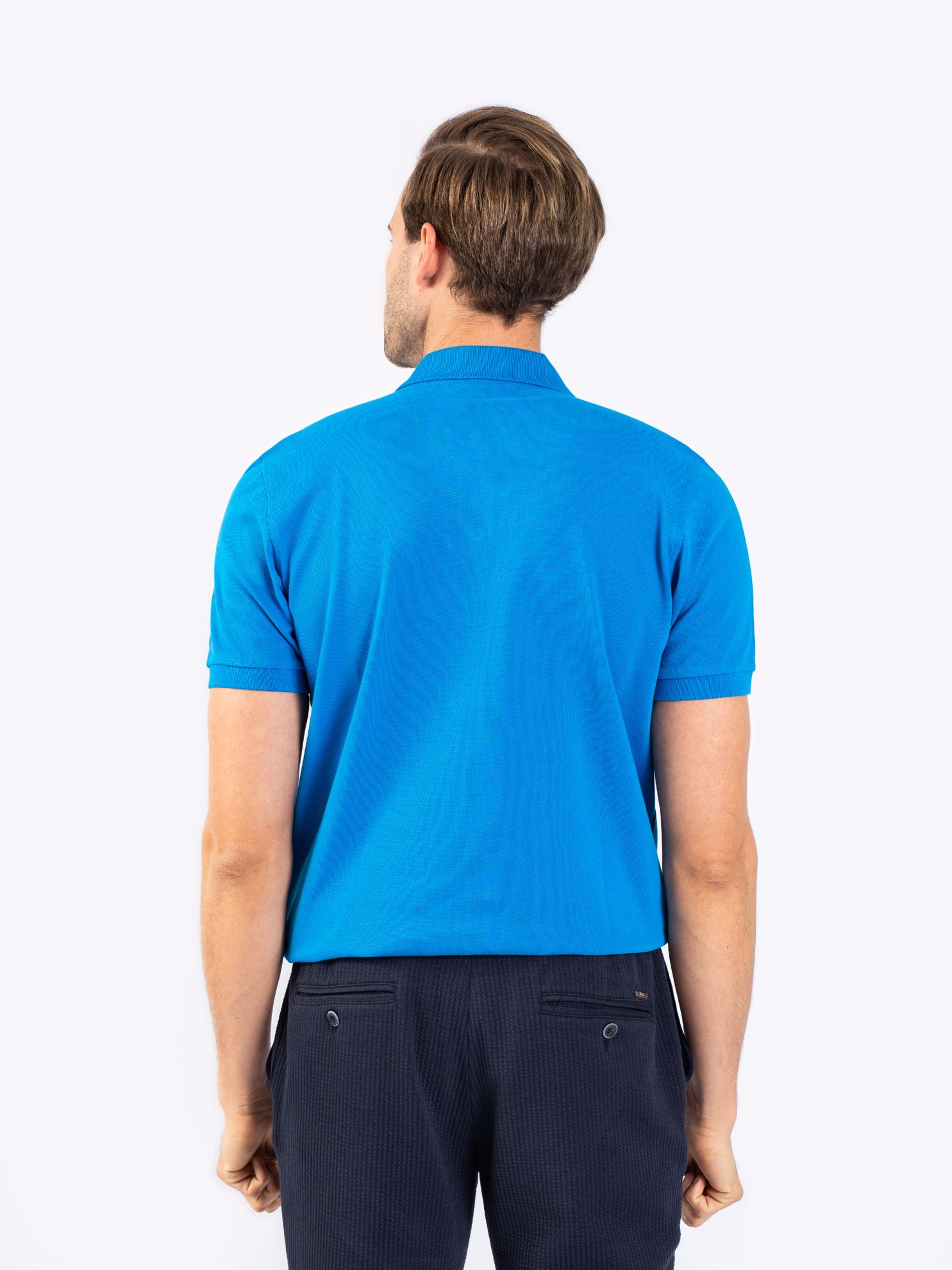 Karaca Erkek Slim Fit Polo Yaka Tişört-Koyu Mavi. ürün görseli
