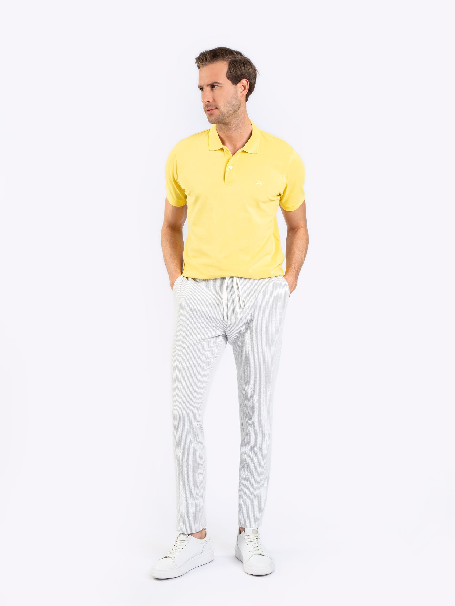 Karaca Erkek Slim Fit Polo Yaka Tişört-Sarı. ürün görseli