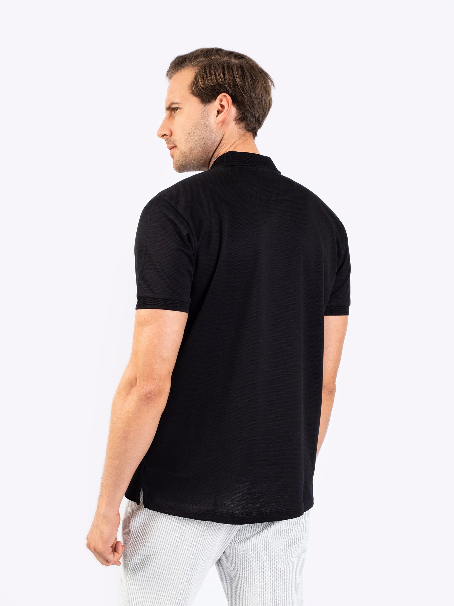 Karaca Erkek Regular Fit Polo Yaka Tişört-Siyah. ürün görseli