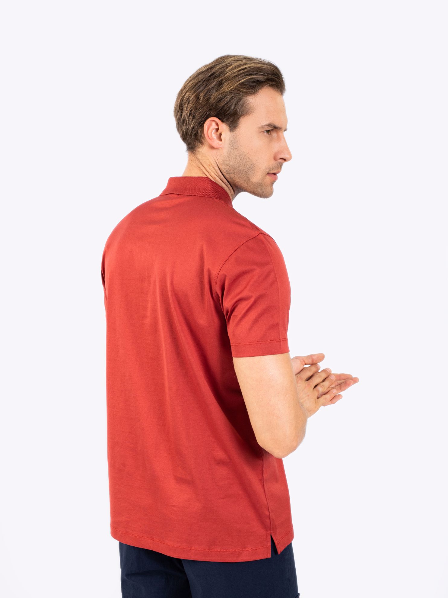 Karaca Erkek Regular Fit Polo Yaka Tişört-Koyu Kiremit. ürün görseli