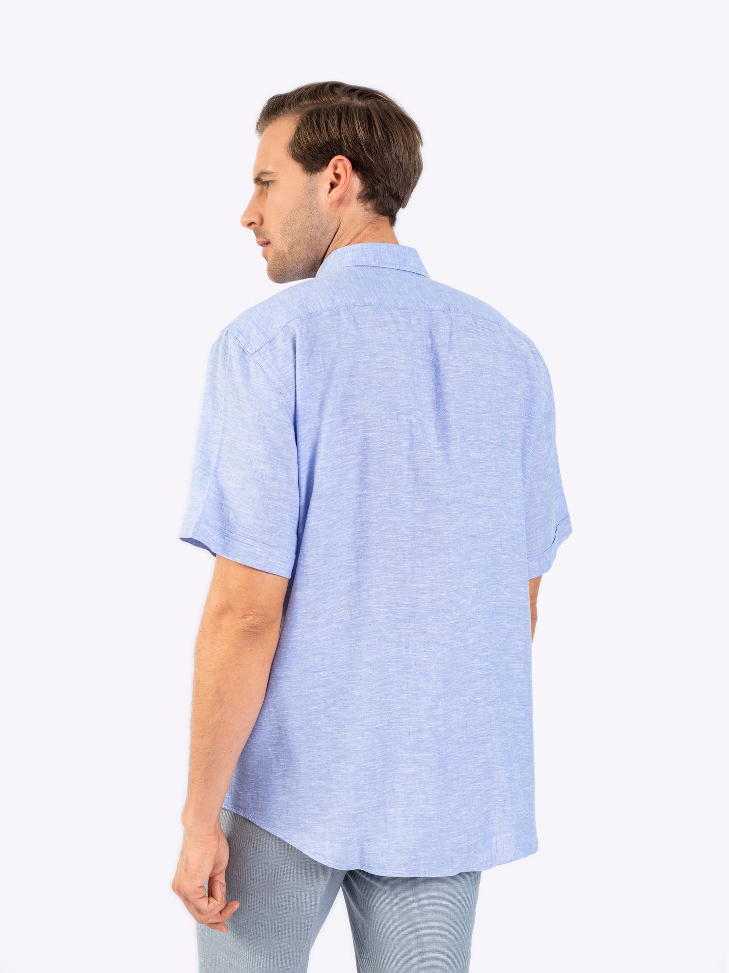 Karaca Erkek Büyük Beden Gömlek-Mavi. ürün görseli