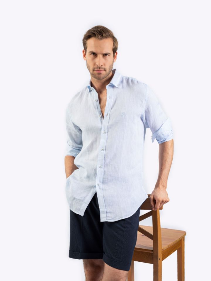 Resim Karaca Erkek Slim Fit Gömlek-Açık Mavi