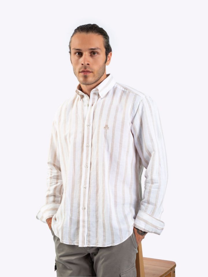 Resim Karaca Erkek Regular Fit Gömlek-Bej