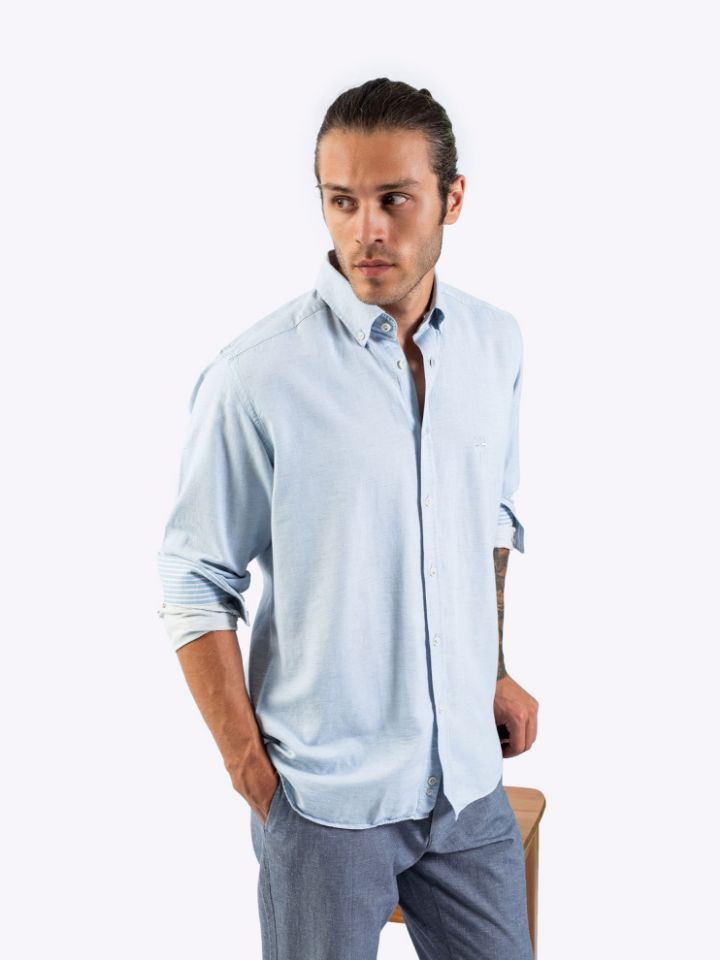 Resim Karaca Erkek Slim Fit Gömlek-Mavi