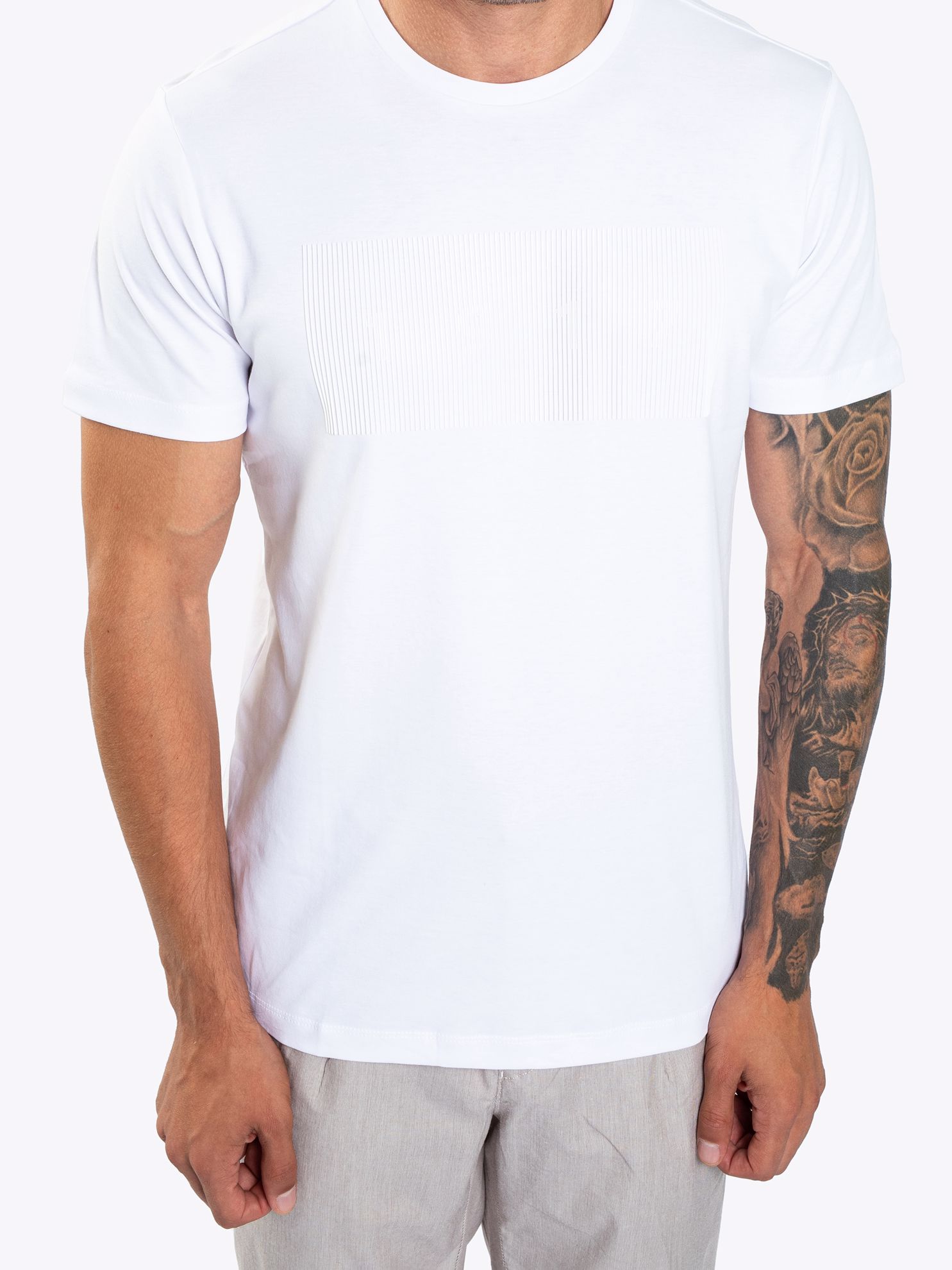 Karaca Erkek Slim Fit Tişört-Beyaz. ürün görseli