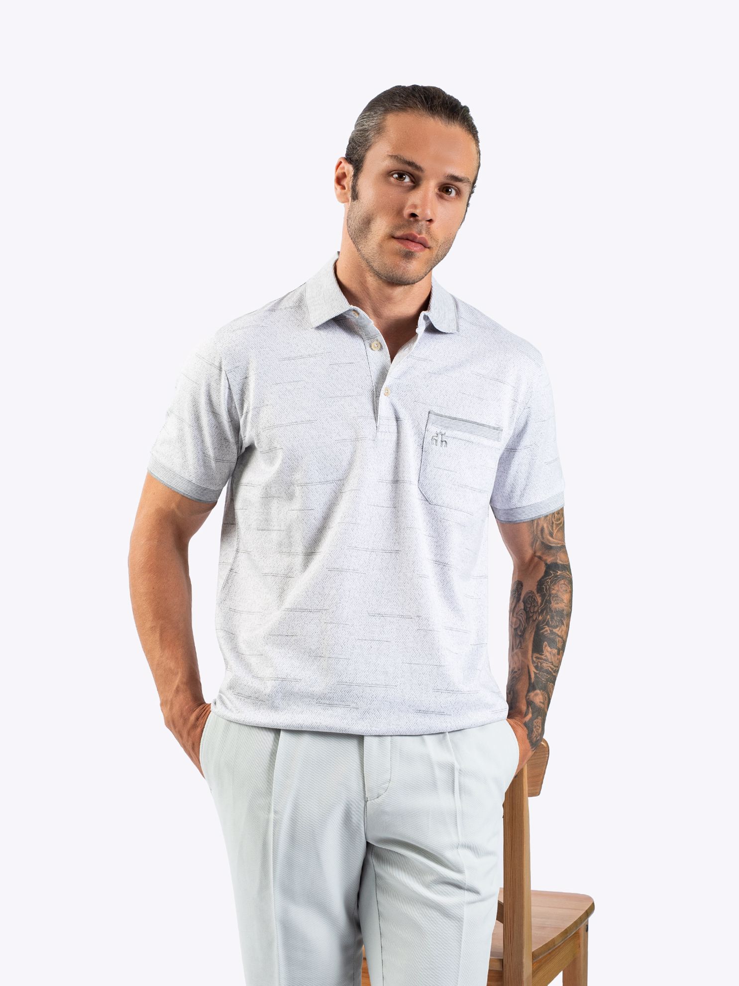 Picture of Karaca Erkek Regular Fit Polo Yaka Tişört-Beyaz