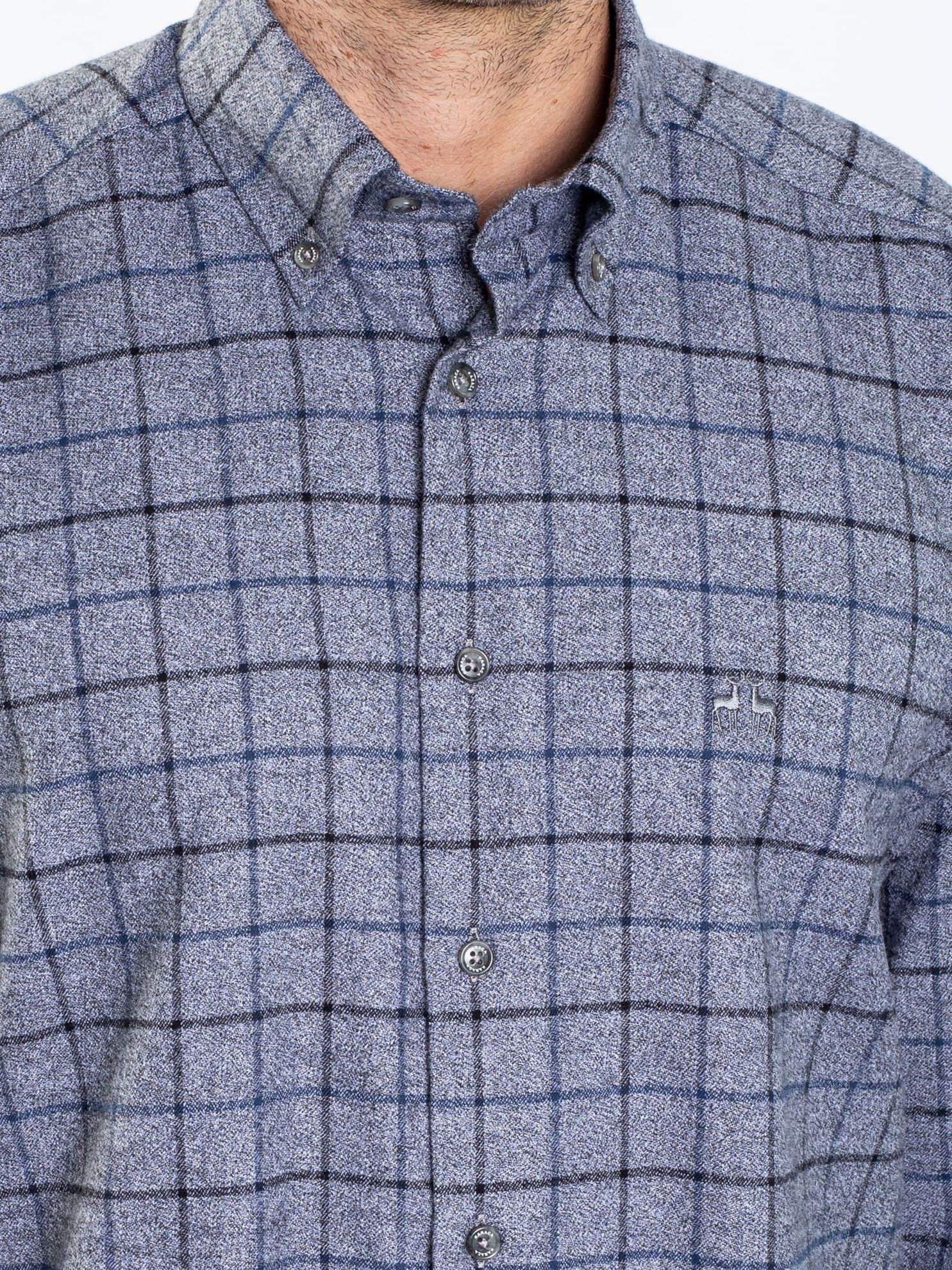 Karaca Erkek Regular Fit Gömlek-Gri Melanj. ürün görseli