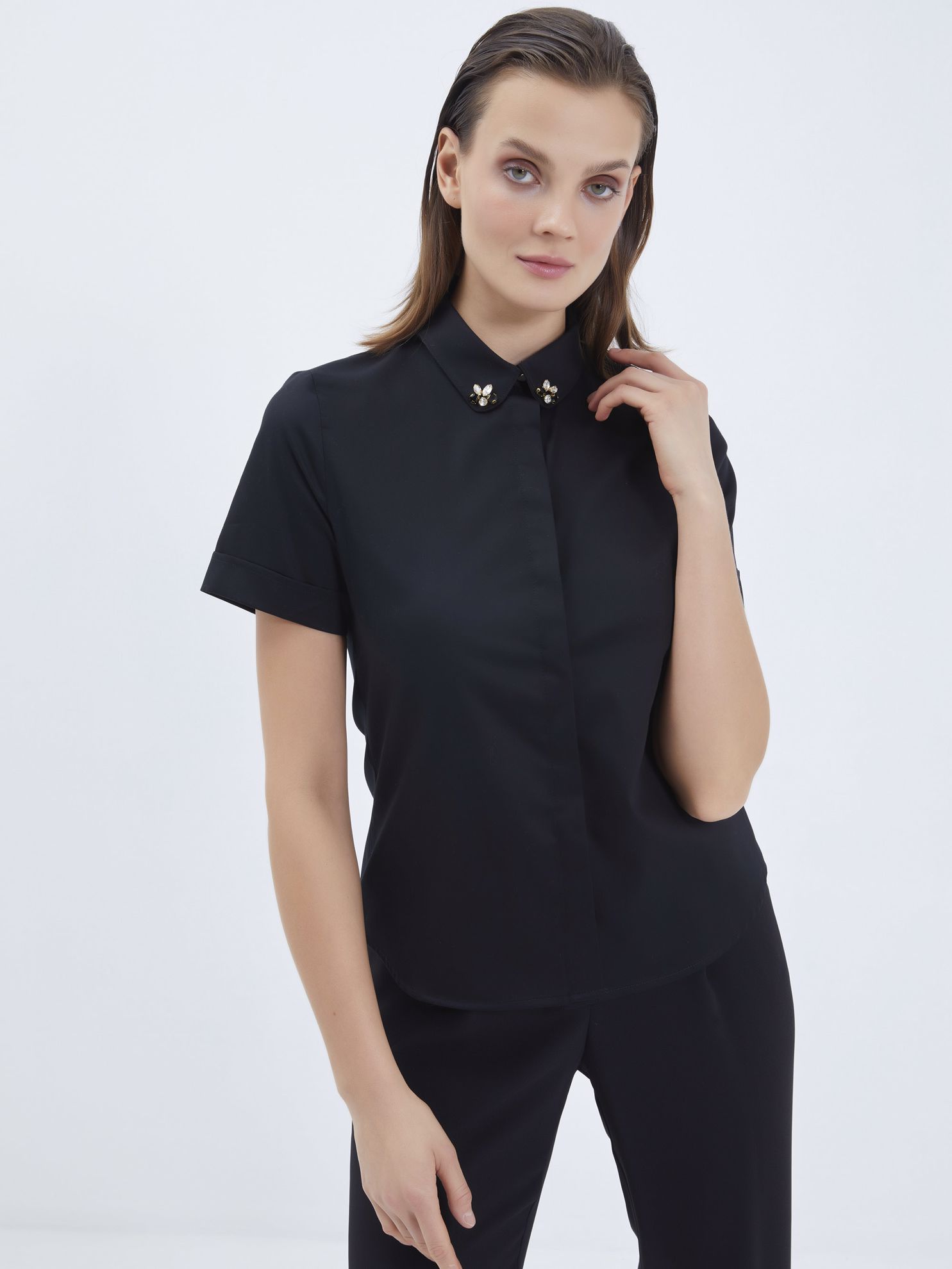 Karaca Kadın Gömlek-Siyah. ürün görseli