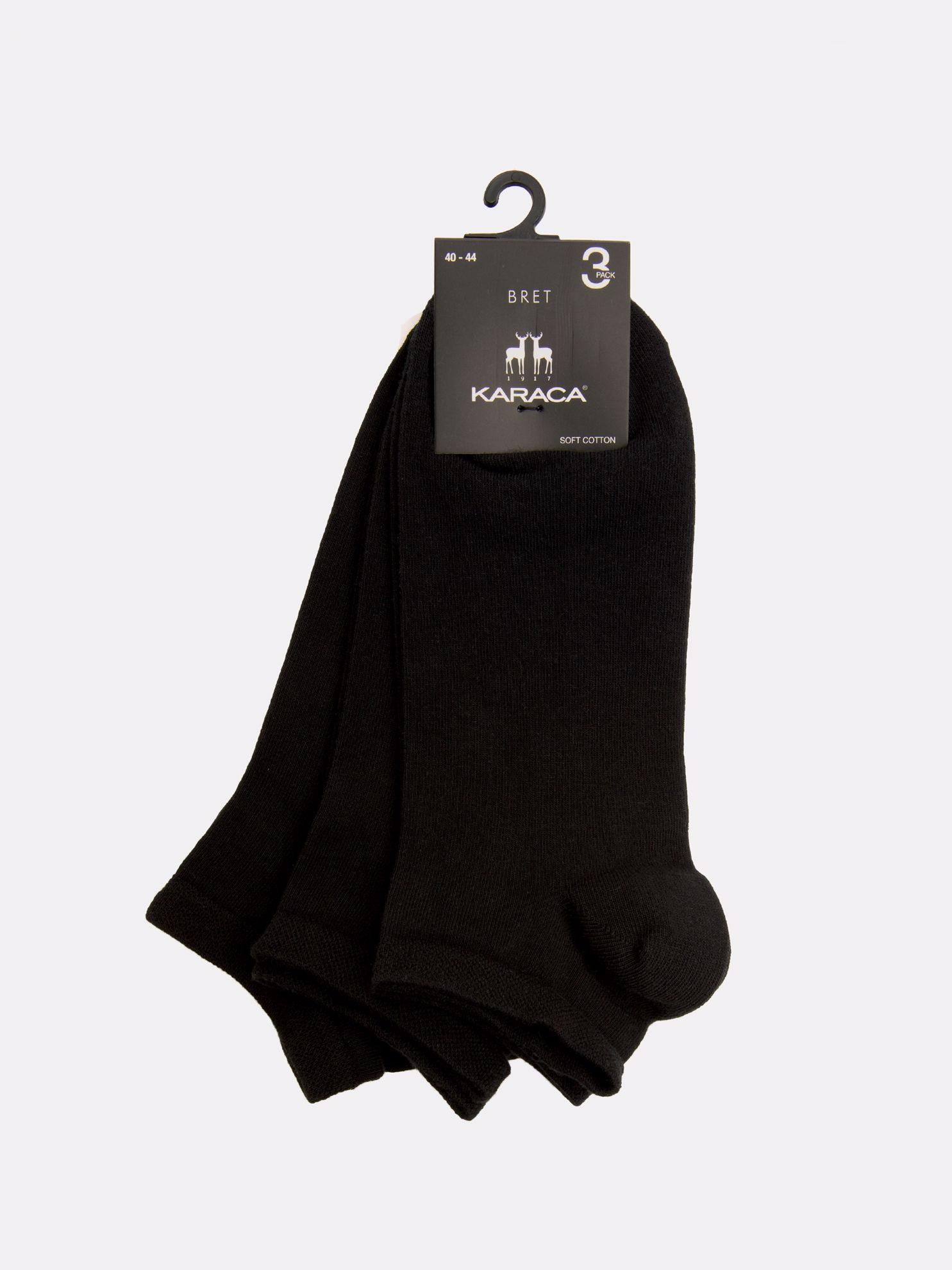 Karaca Erkek Patik Çorap-Siyah. ürün görseli