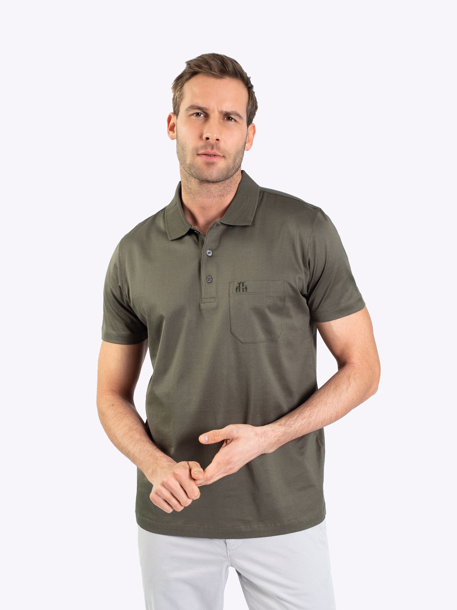Karaca Erkek Regular Fit Polo Yaka Tişört-Haki. ürün görseli