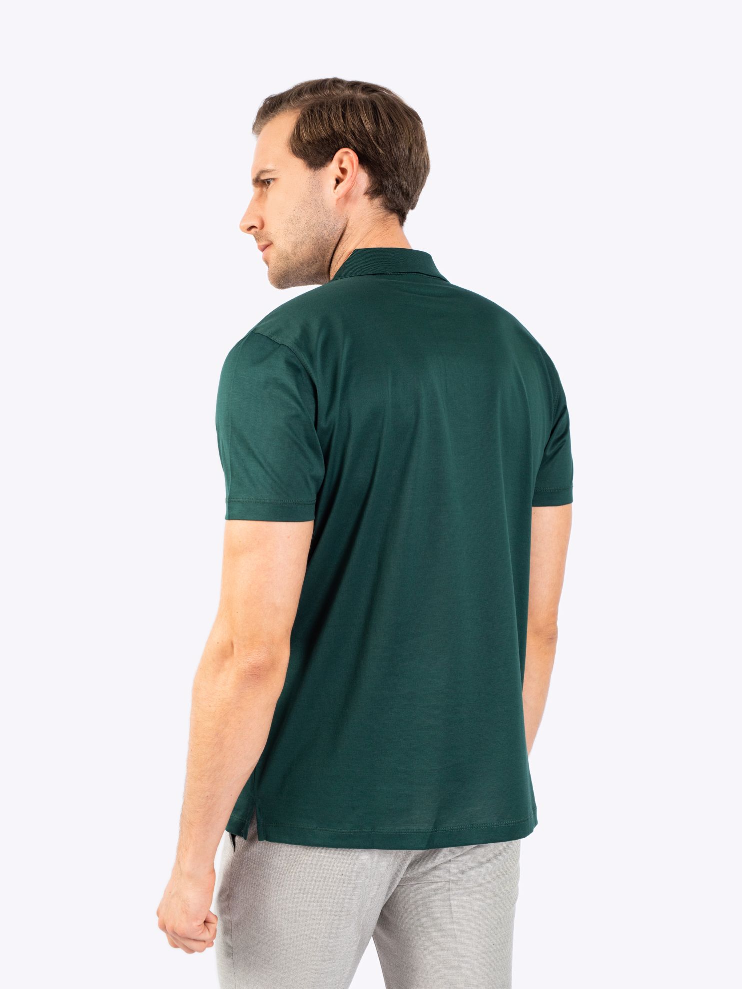 Karaca Erkek Regular Fit Polo Yaka Tişört-Koyu Yeşil. ürün görseli
