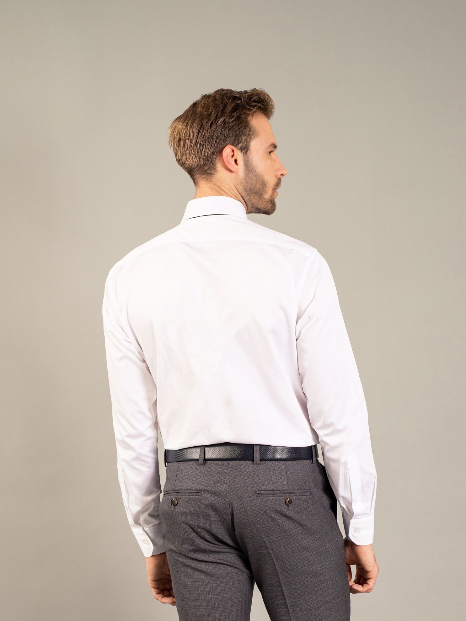 Karaca Erkek Regular Fit Gömlek-Beyaz. ürün görseli