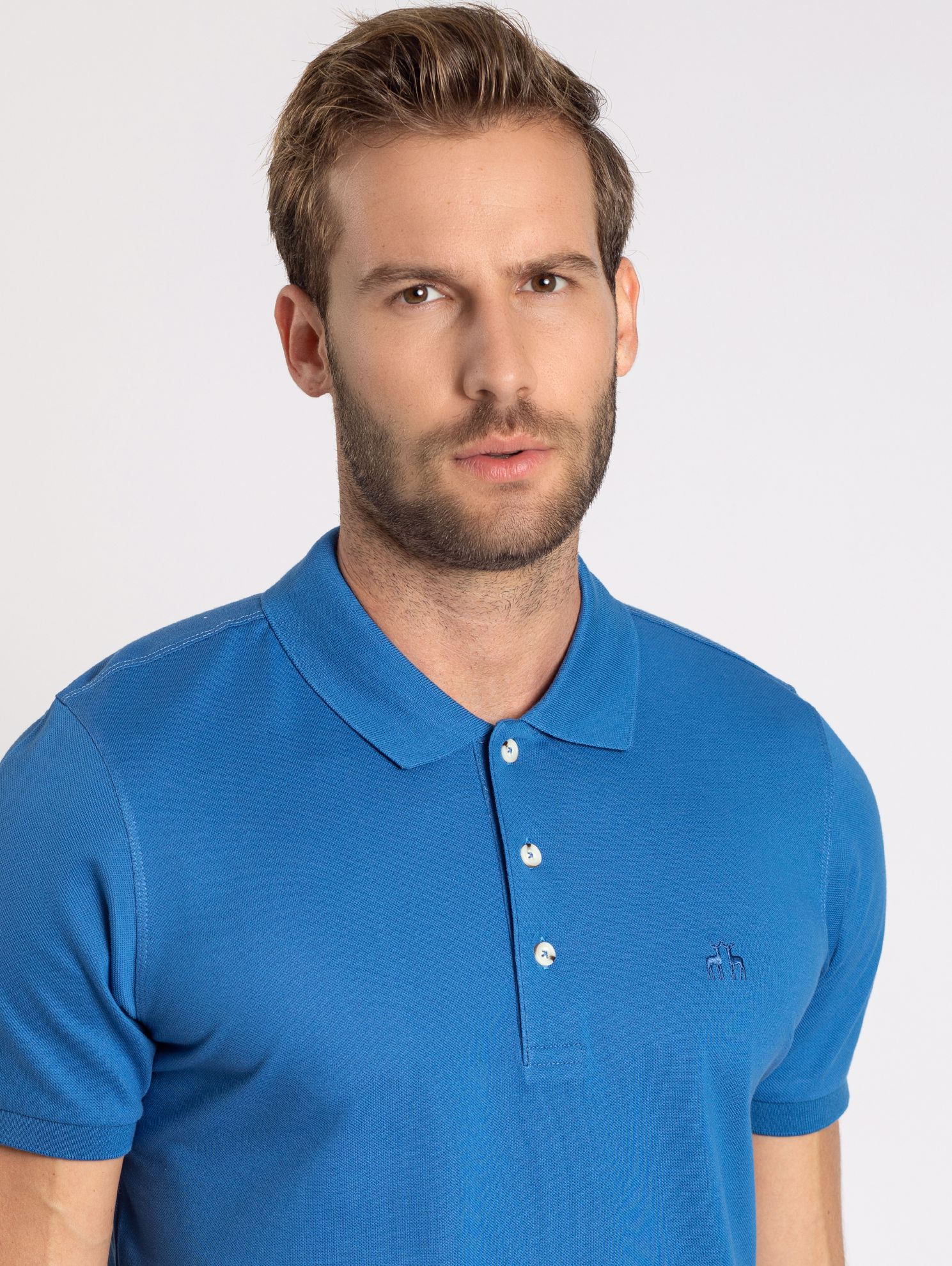 Karaca Erkek Slim Fit Polo Yaka Tişört-İndigo. ürün görseli