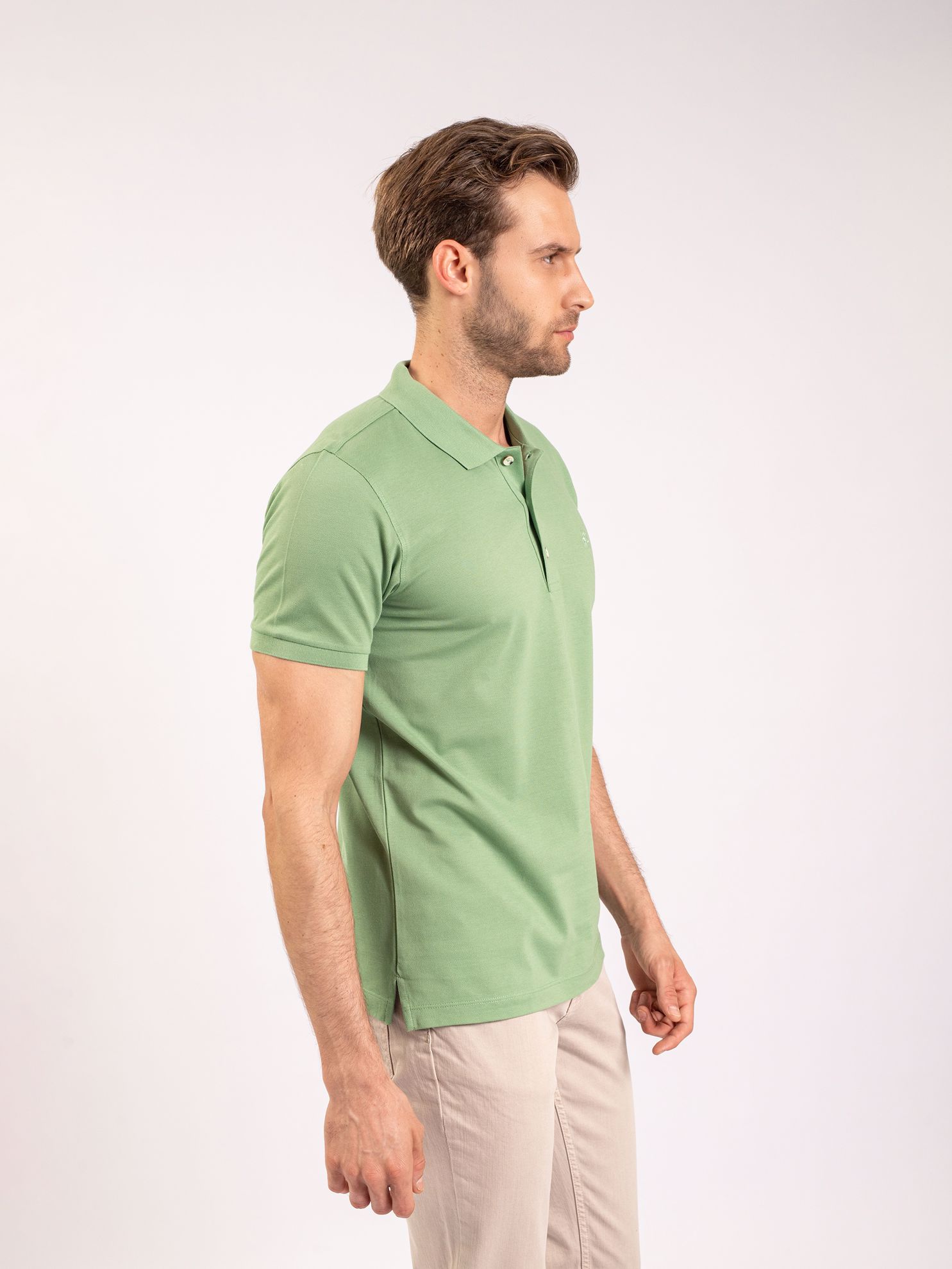 Karaca Erkek Slim Fit Polo Yaka Tişört-Çağla Yeşili. ürün görseli