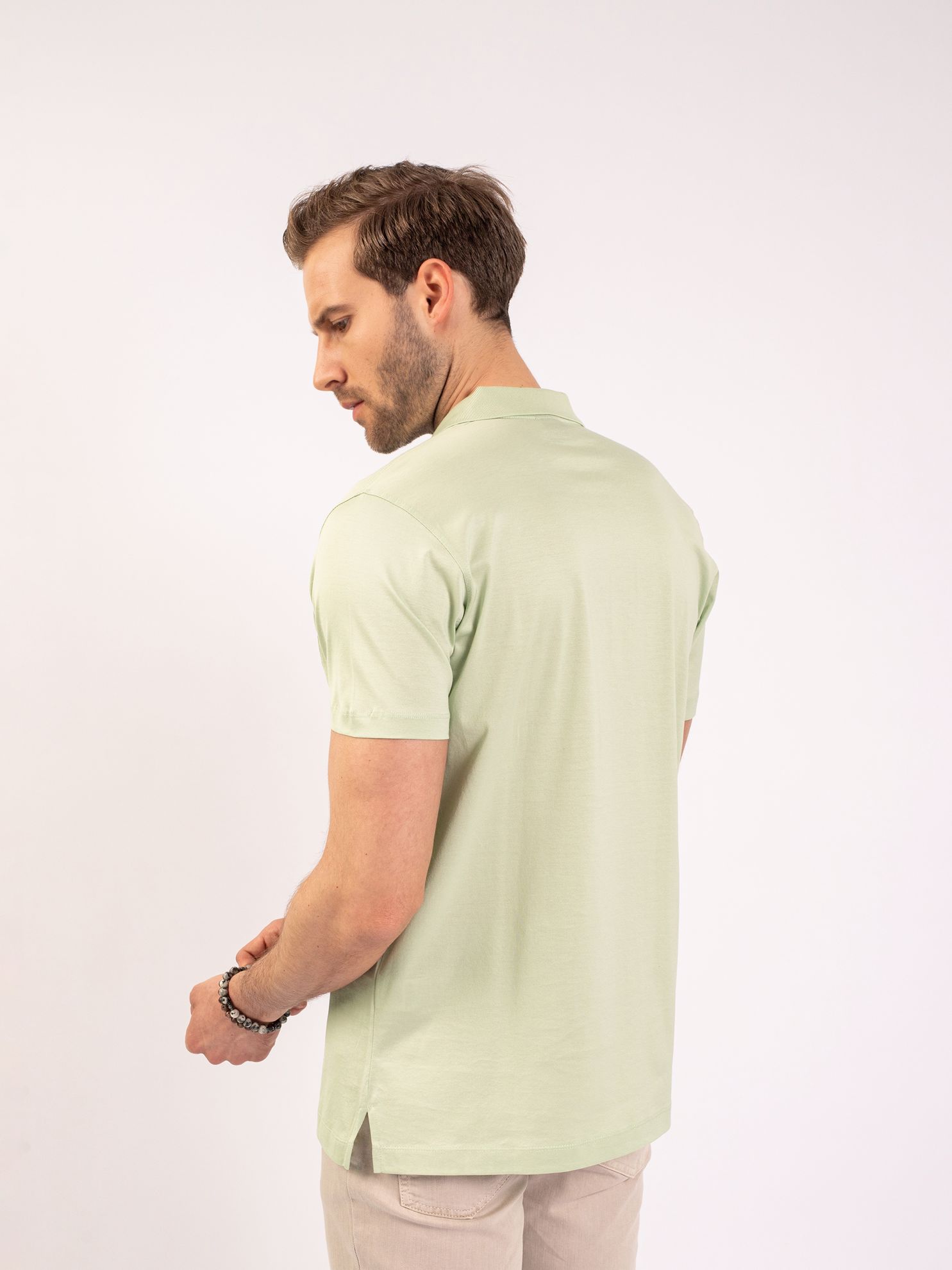Karaca Erkek Regular Fit Polo Yaka Tişört-Açık Yeşil. ürün görseli