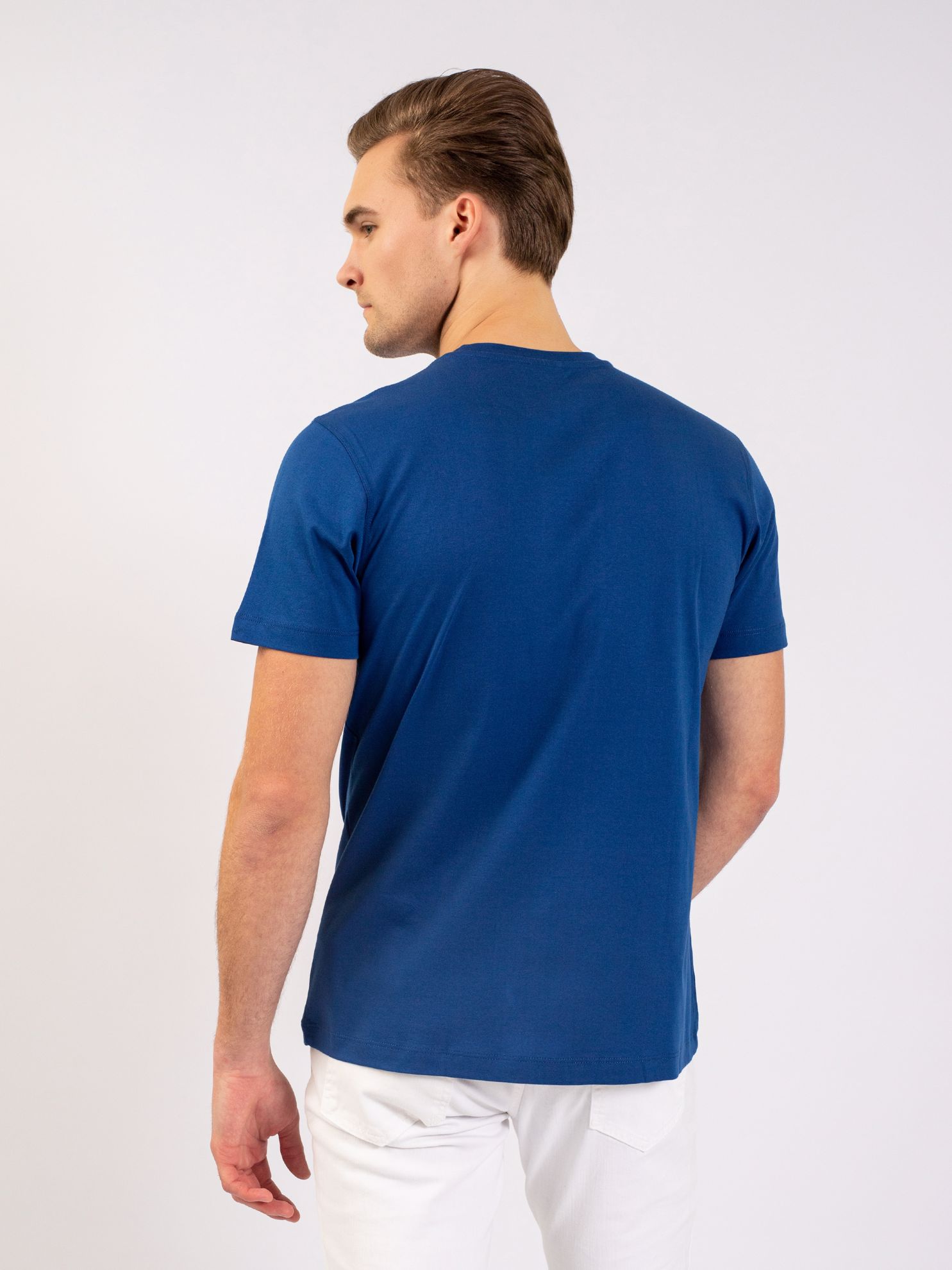 Karaca Erkek Slim Fit Tişört-Havacı Mavi. ürün görseli