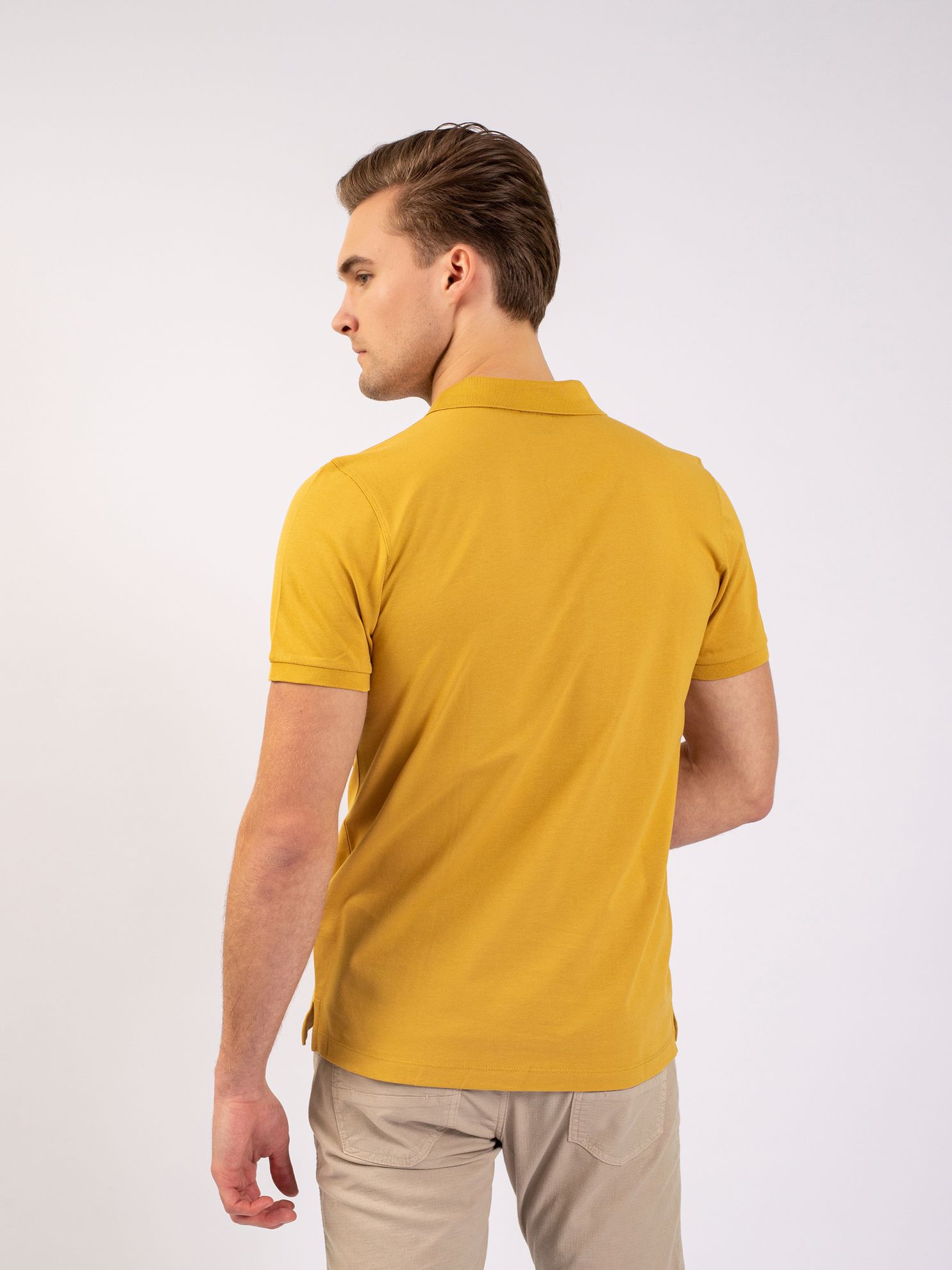 Karaca Erkek Slim Fit Polo Yaka Tişört-Hardal. ürün görseli