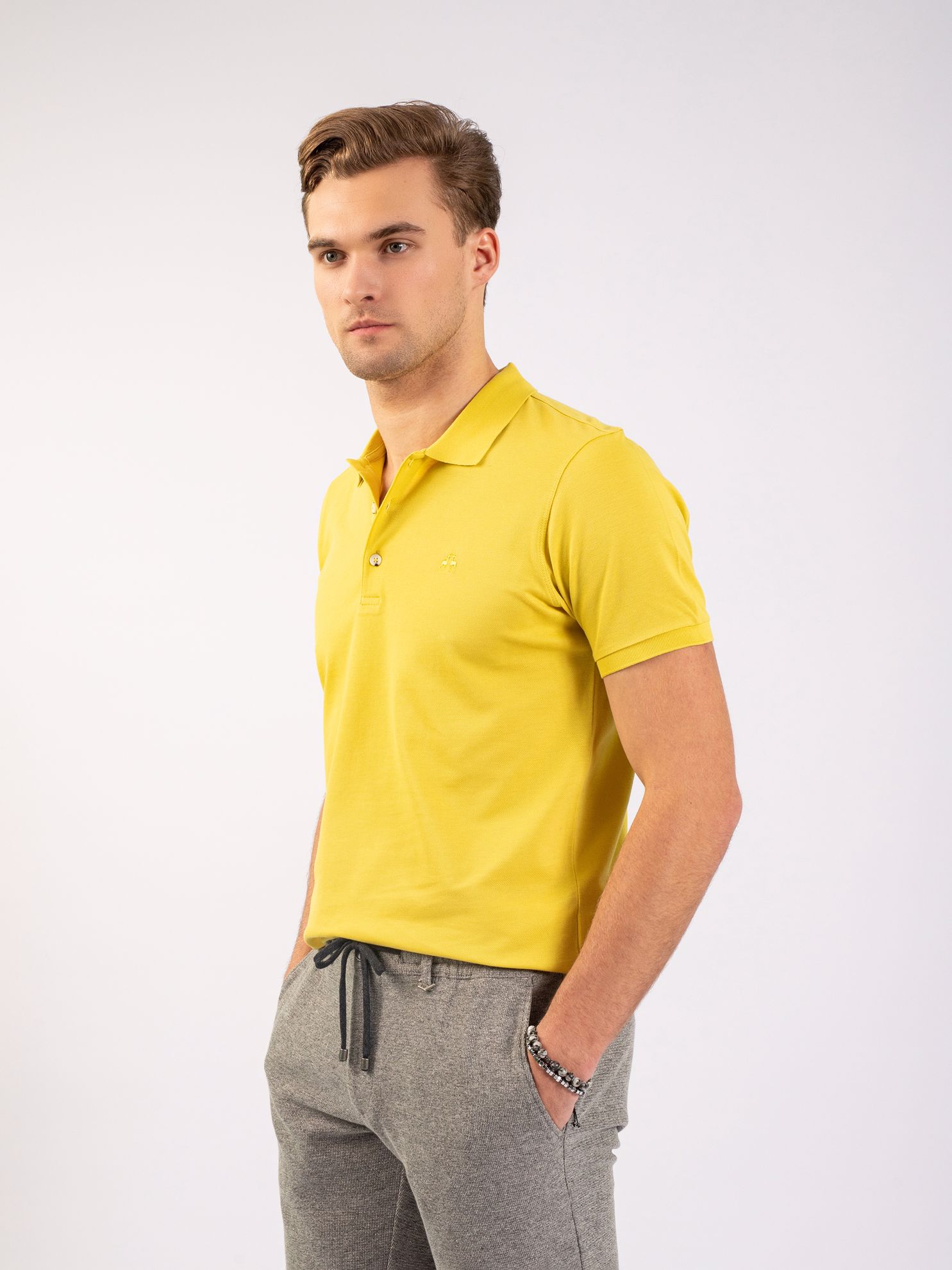 Karaca Erkek Slim Fit Polo Yaka Tişört-Haki. ürün görseli