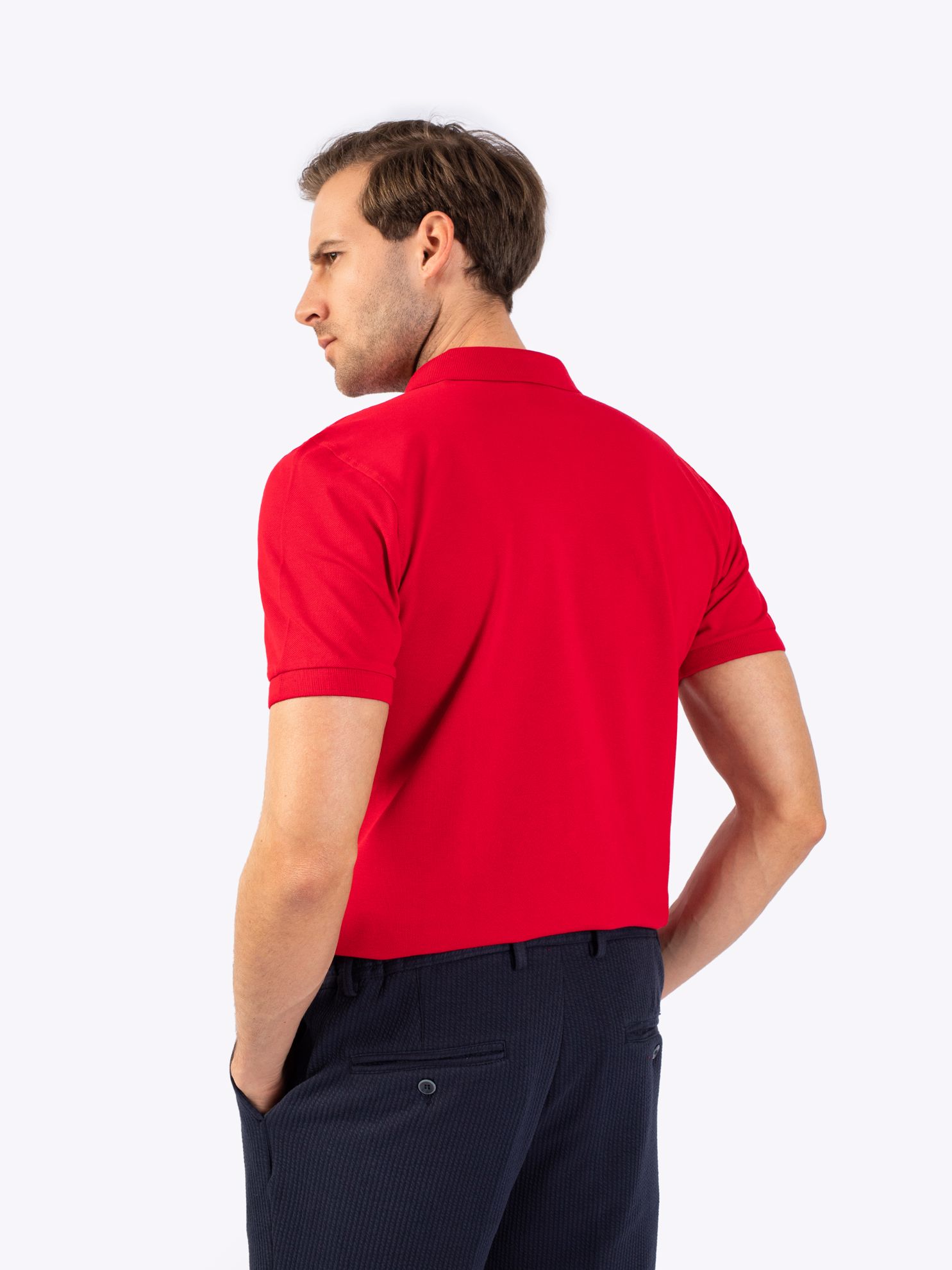 Picture of Karaca Erkek Slim Fit Polo Yaka Tişört-Kırmızı