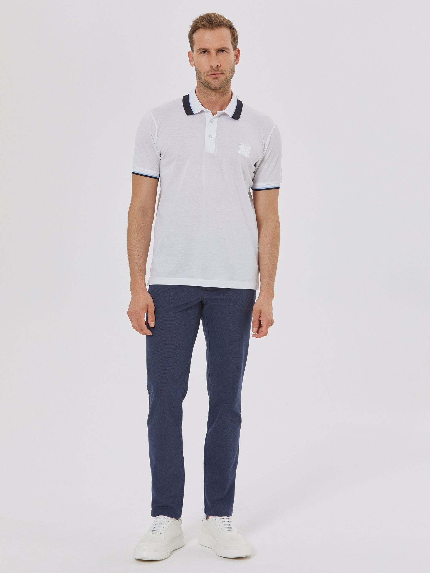 Picture of Karaca Erkek Slim Fit Polo Yaka Tişört-Beyaz