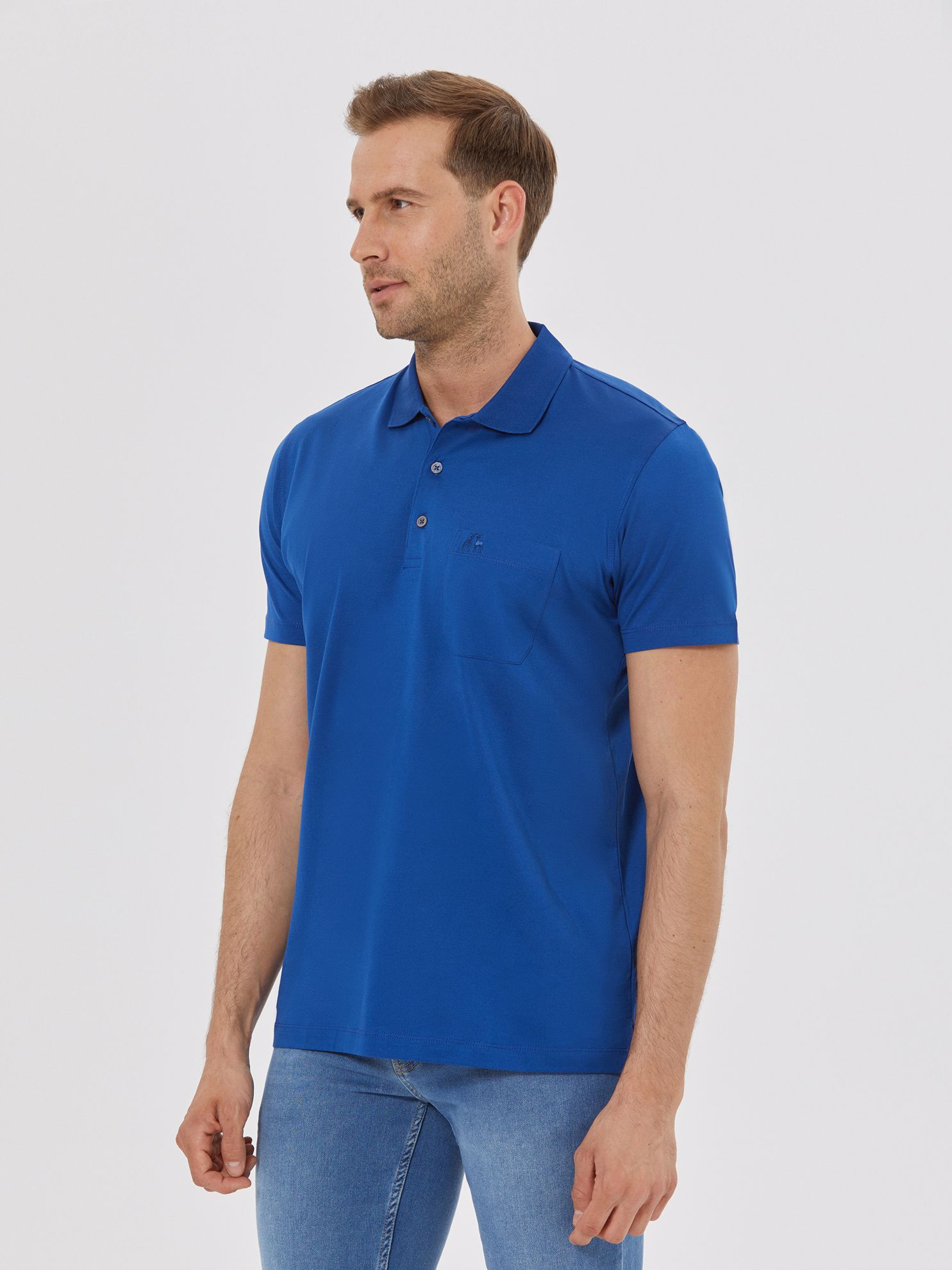 Karaca Erkek Regular Fit Polo Yaka Tişört-New Saks. ürün görseli