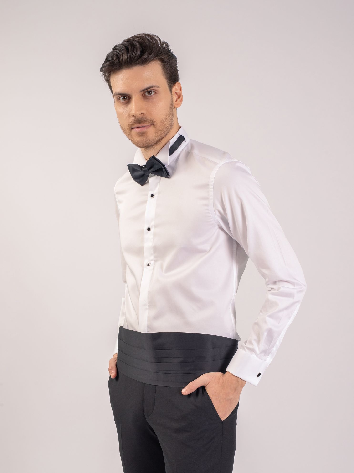 Karaca Erkek Slim Fit Gömlek-Beyaz. ürün görseli