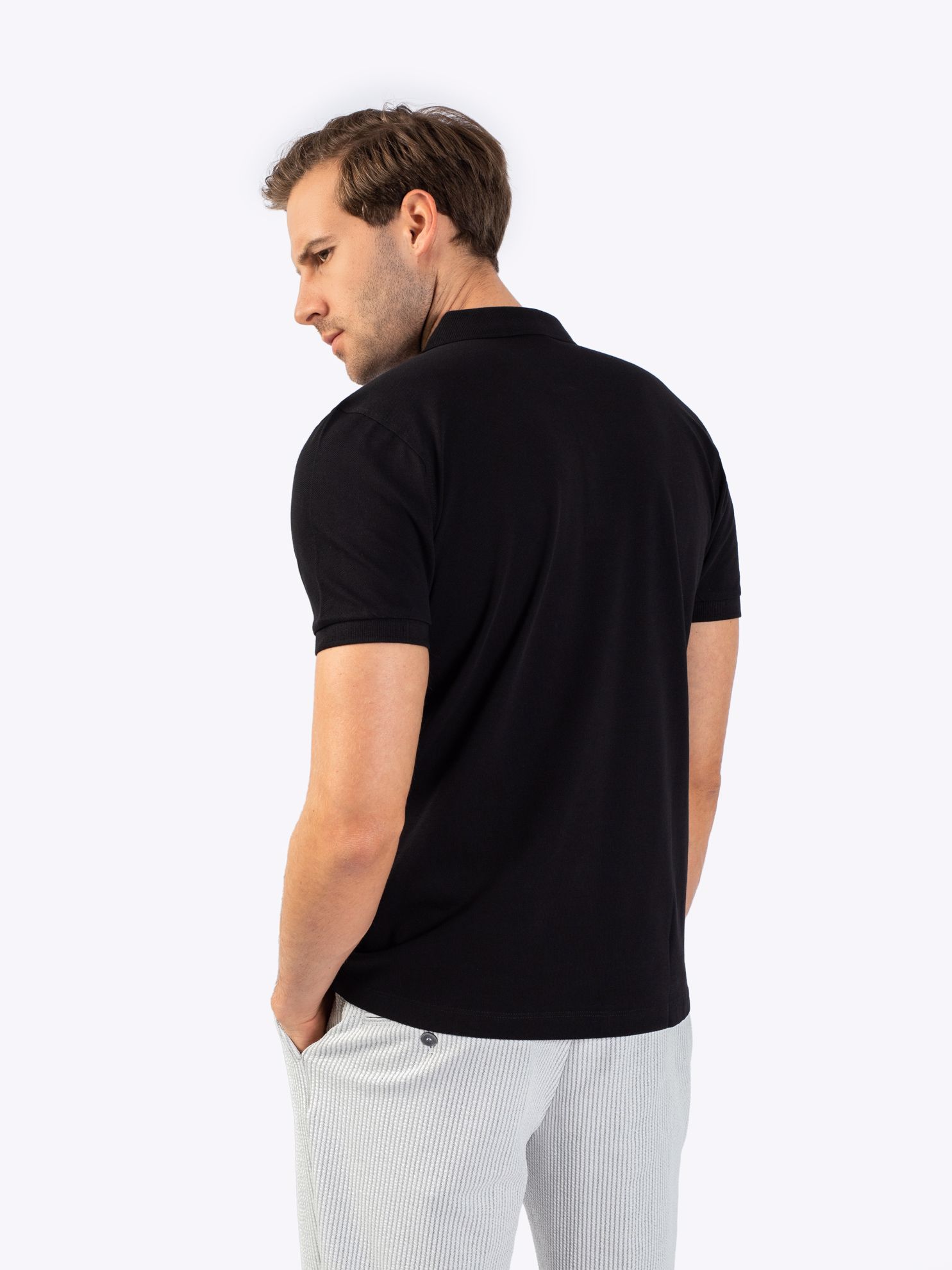 Picture of Karaca Erkek Slim Fit Polo Yaka Tişört-Siyah