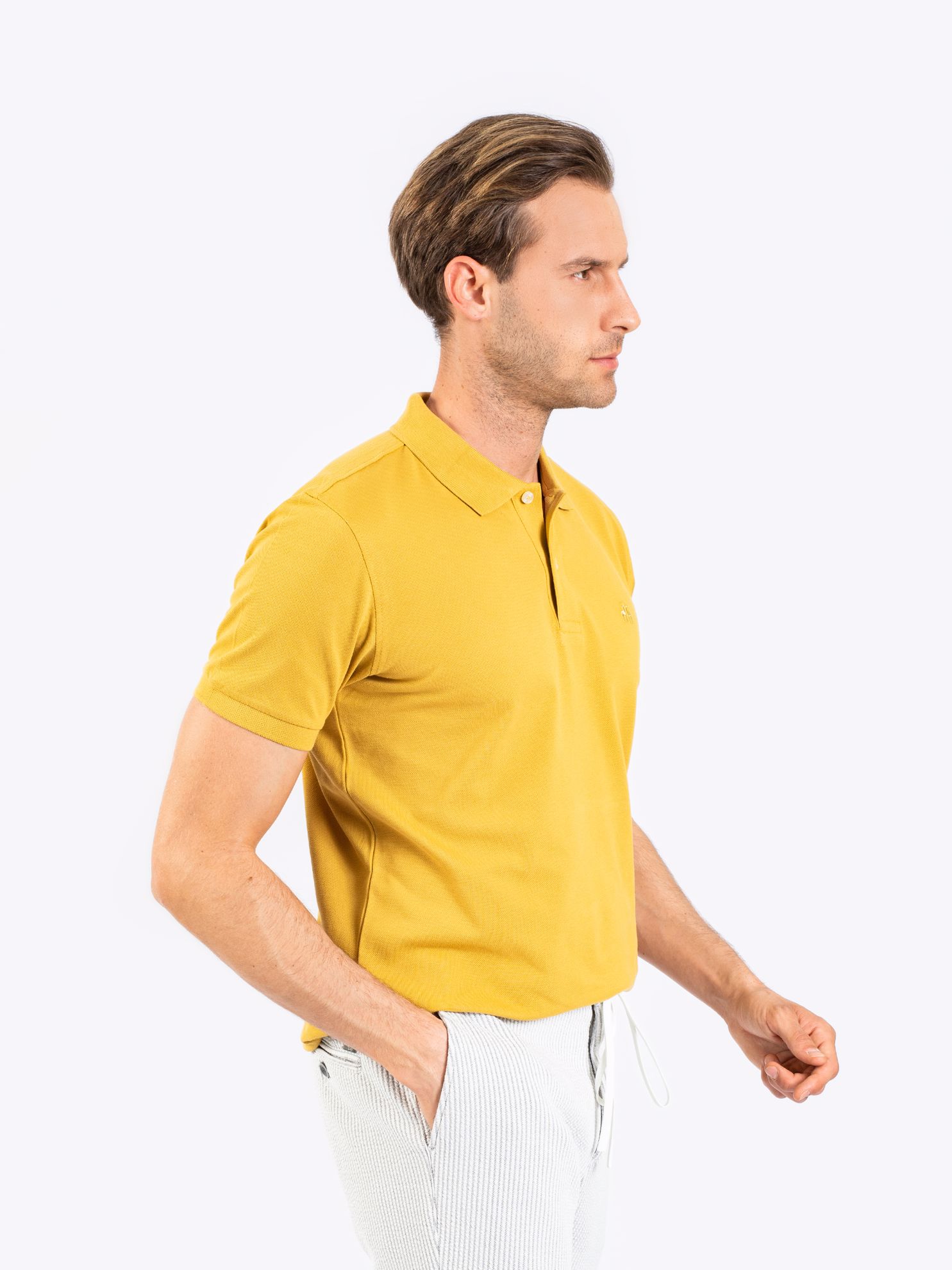 Picture of Karaca Erkek Slim Fit Polo Yaka Tişört-Hardal