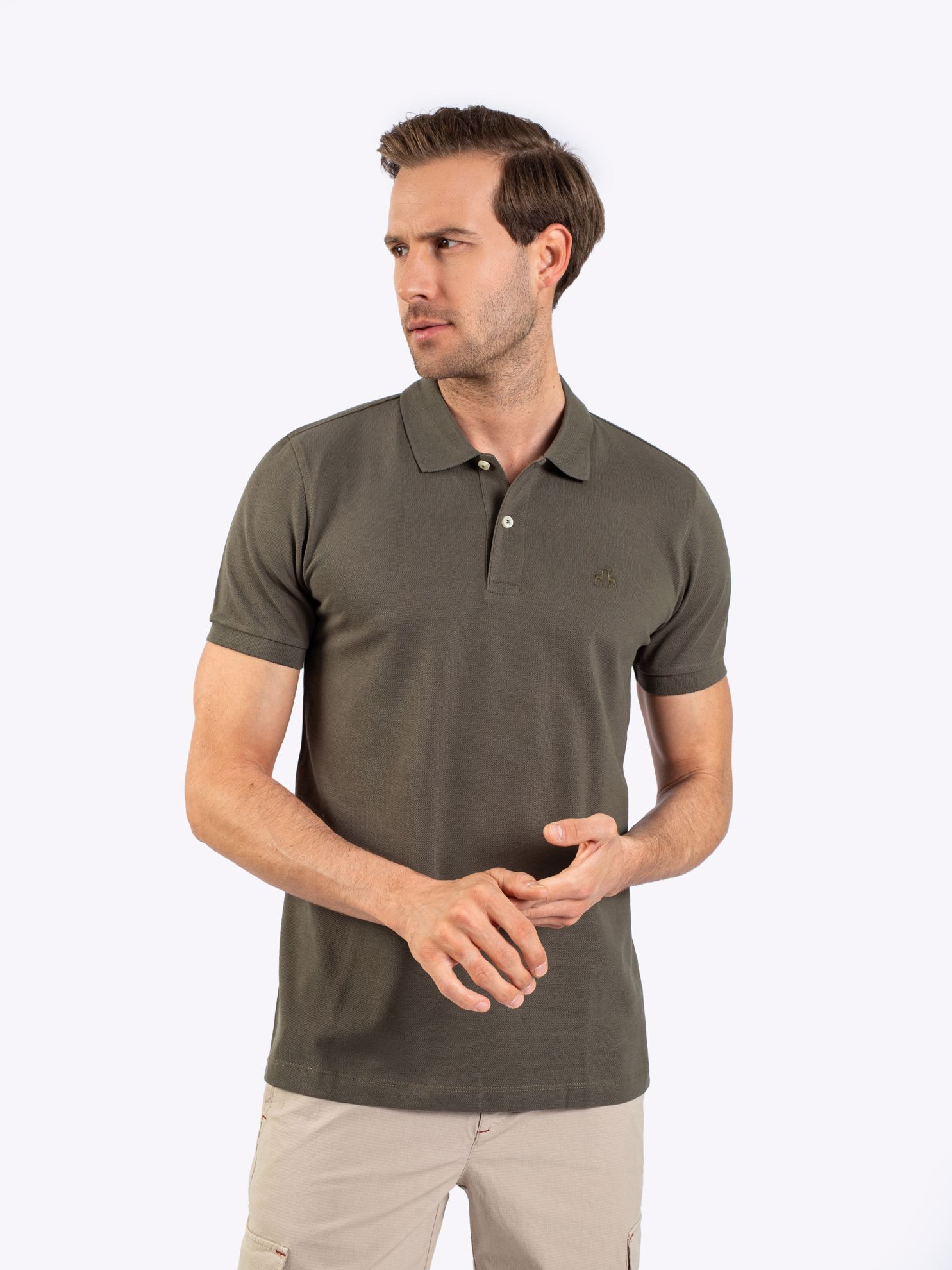 Picture of Karaca Erkek Slim Fit Polo Yaka Tişört-Haki