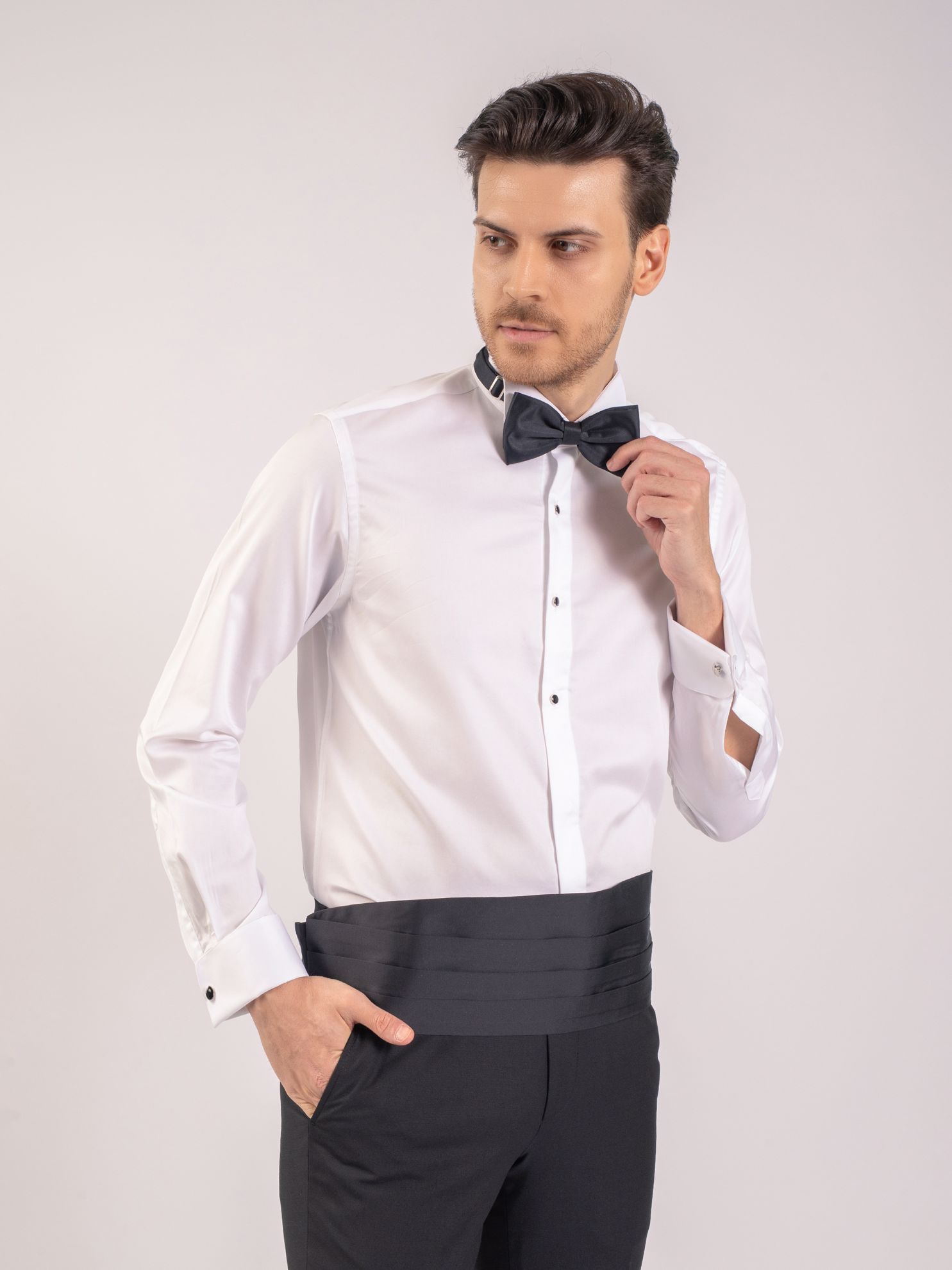 Karaca Erkek Slim Fit Gömlek-Beyaz. ürün görseli